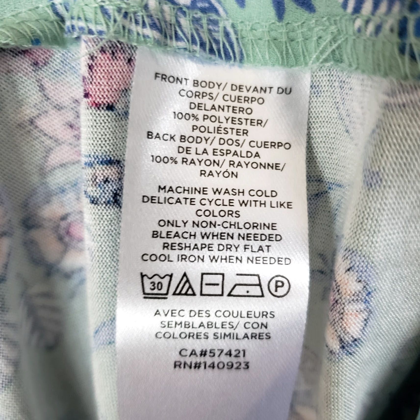 Loft Ann Taylor LOFT Top Womens Sz Small Green Pink Floral Sleeveless Size S / US 4 / IT 40 - 5 Thumbnail