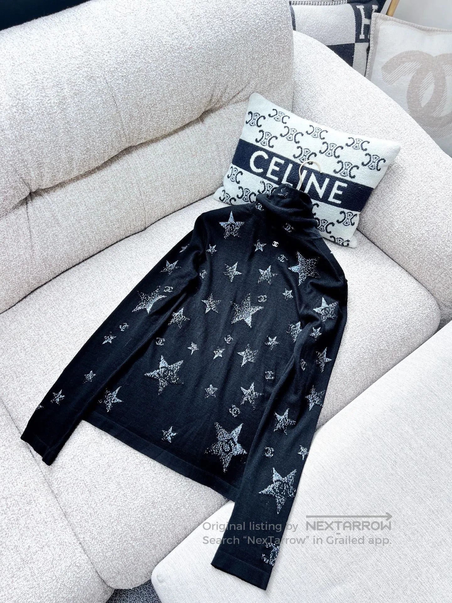 Chanel Chanel Coco Neige Star Embroidered Knit Top. Size US S / EU 44-46 / 1 - 3 Thumbnail