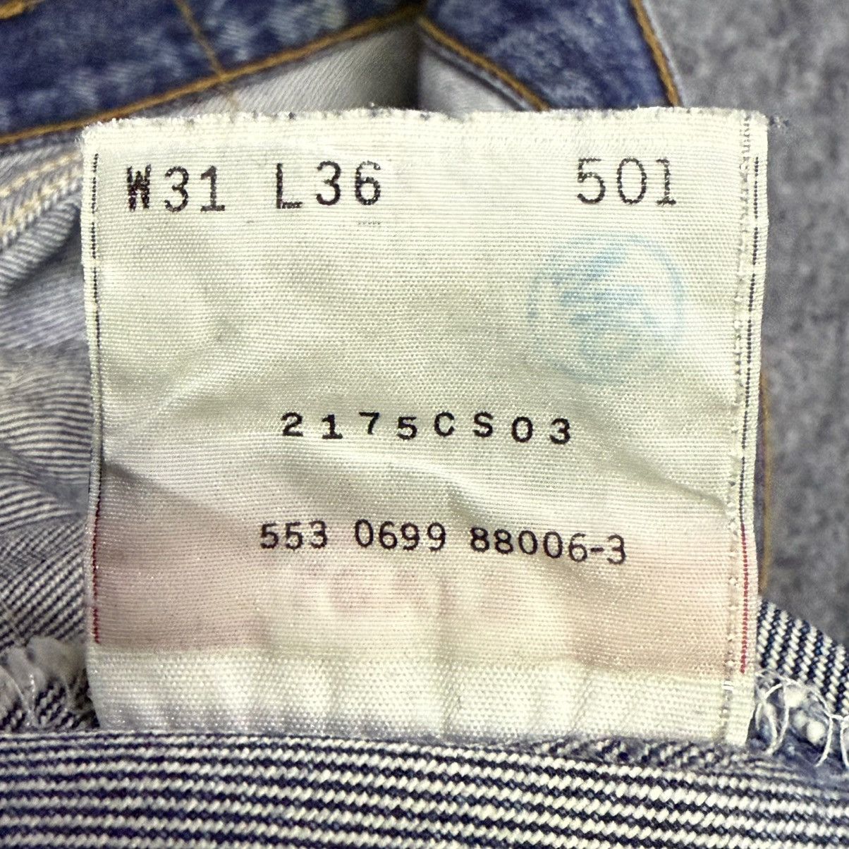 Levi's Vintage Levis 501 Big E Selvedge Distressed Jeans Size US 29 - 12 Thumbnail
