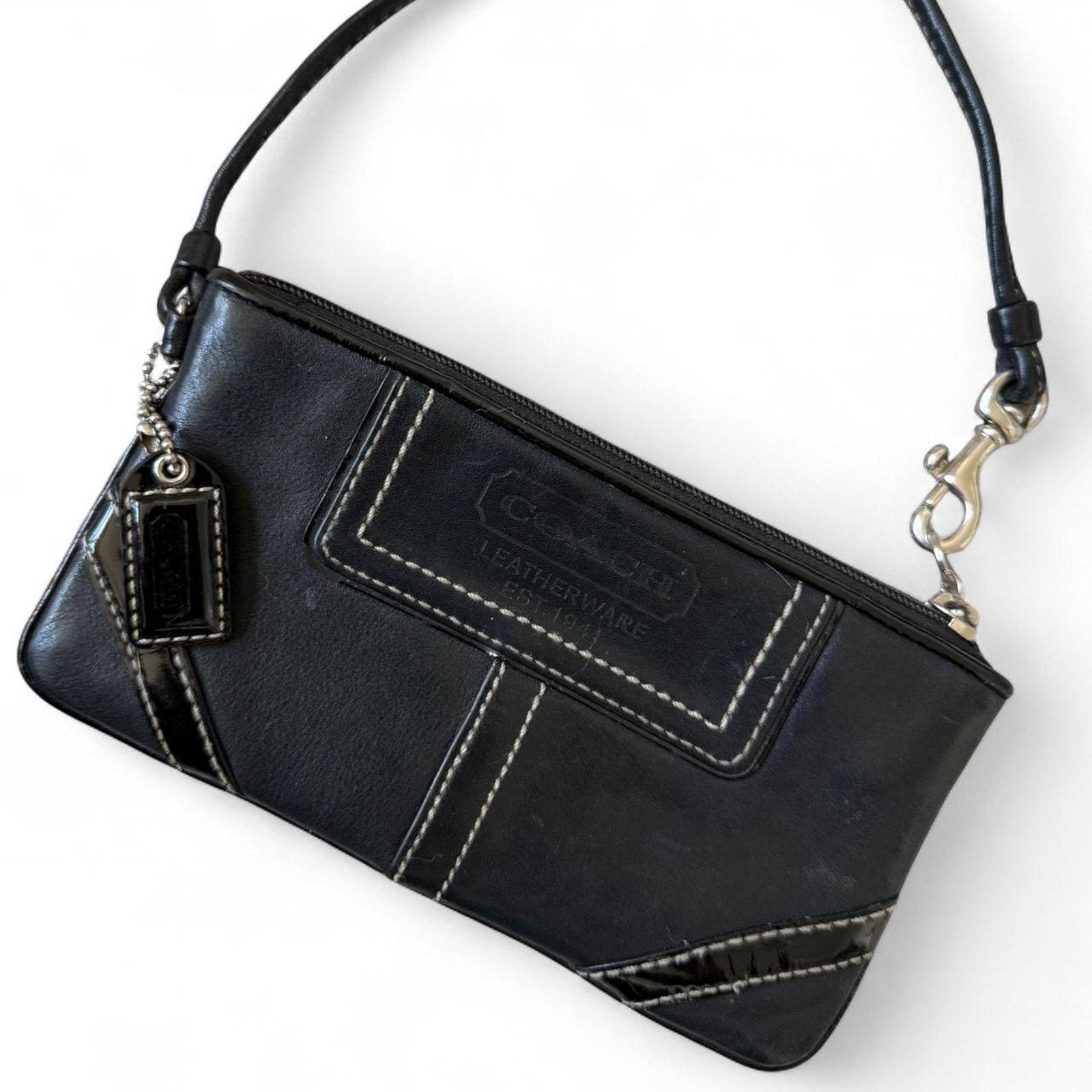 Coach Vintage coach leather wristlet all black Size ONE SIZE - 3 Thumbnail