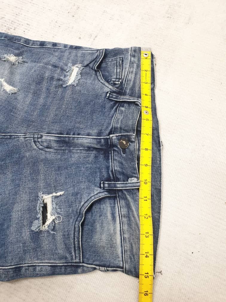 Japanese Brand Dance schon patchwork super skinny Size US 30 / EU 46 - 12 Thumbnail
