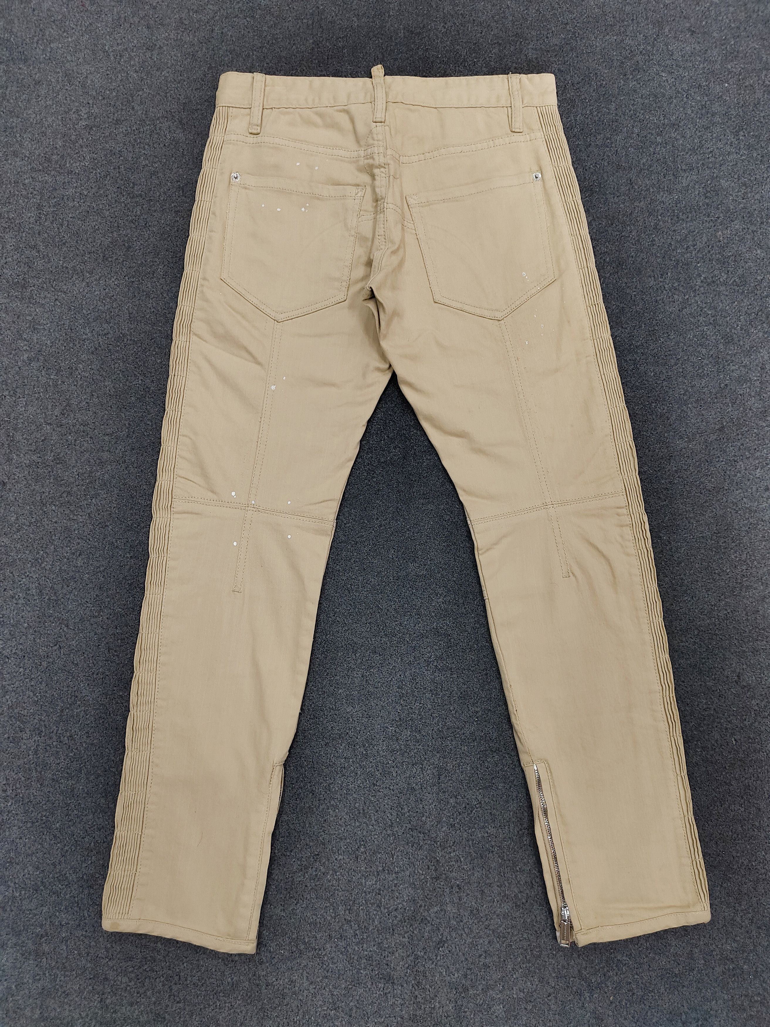 Dsquared2 Dsquared2- Punk Rock Minimal Ribbed Military Moto Slim Pants Size US 30 / EU 46 - 5 Thumbnail
