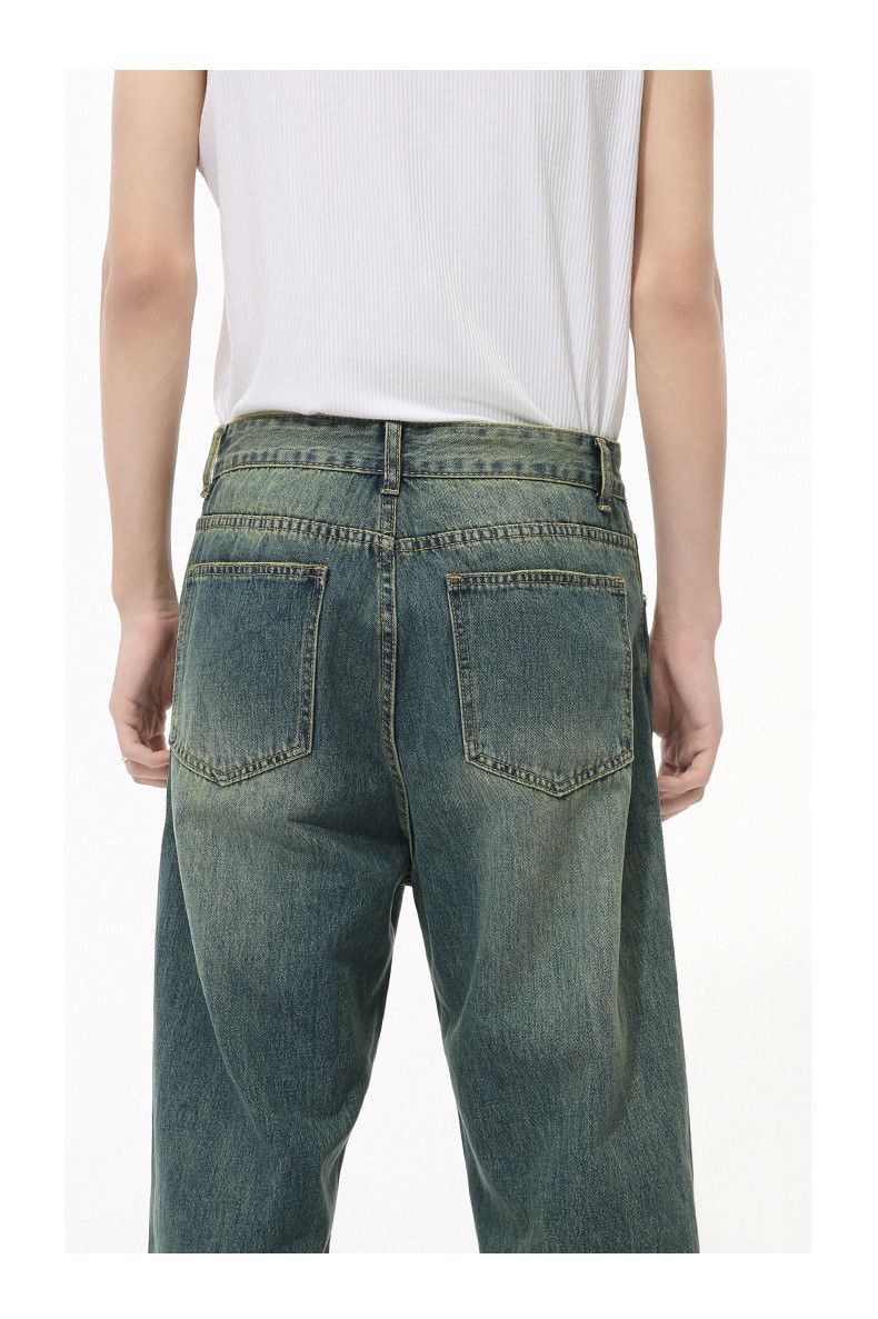 Japanese Brand × Jean Simple straight loose distressed washed denim trousers Size US 32 / EU 48 - 5 Thumbnail