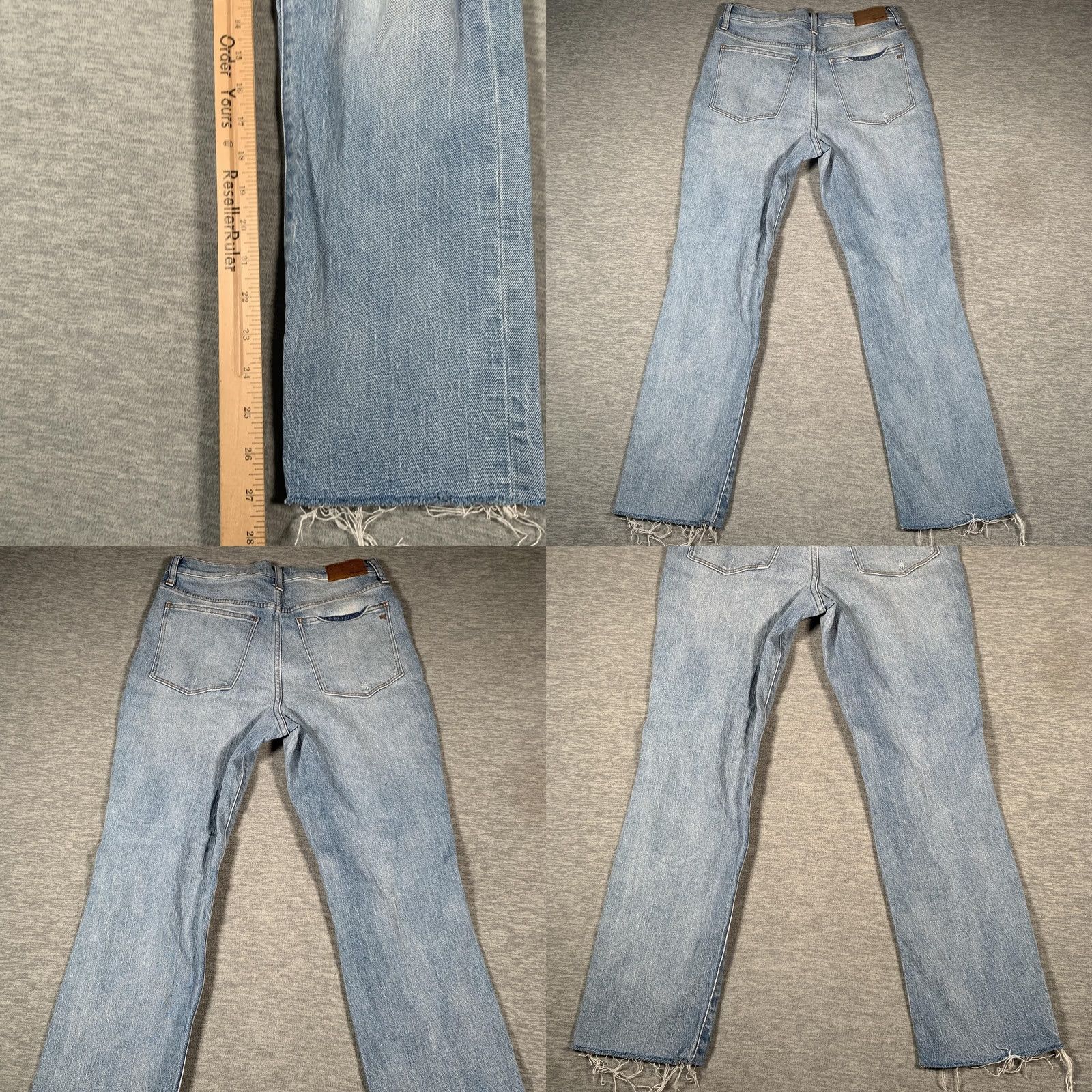 Madewell Madewell Jeans Womens 27 Blue The High-Rise Slim Boyjean Distressed Raw Hem Size 27" / US 4 / IT 40 - 9 Thumbnail