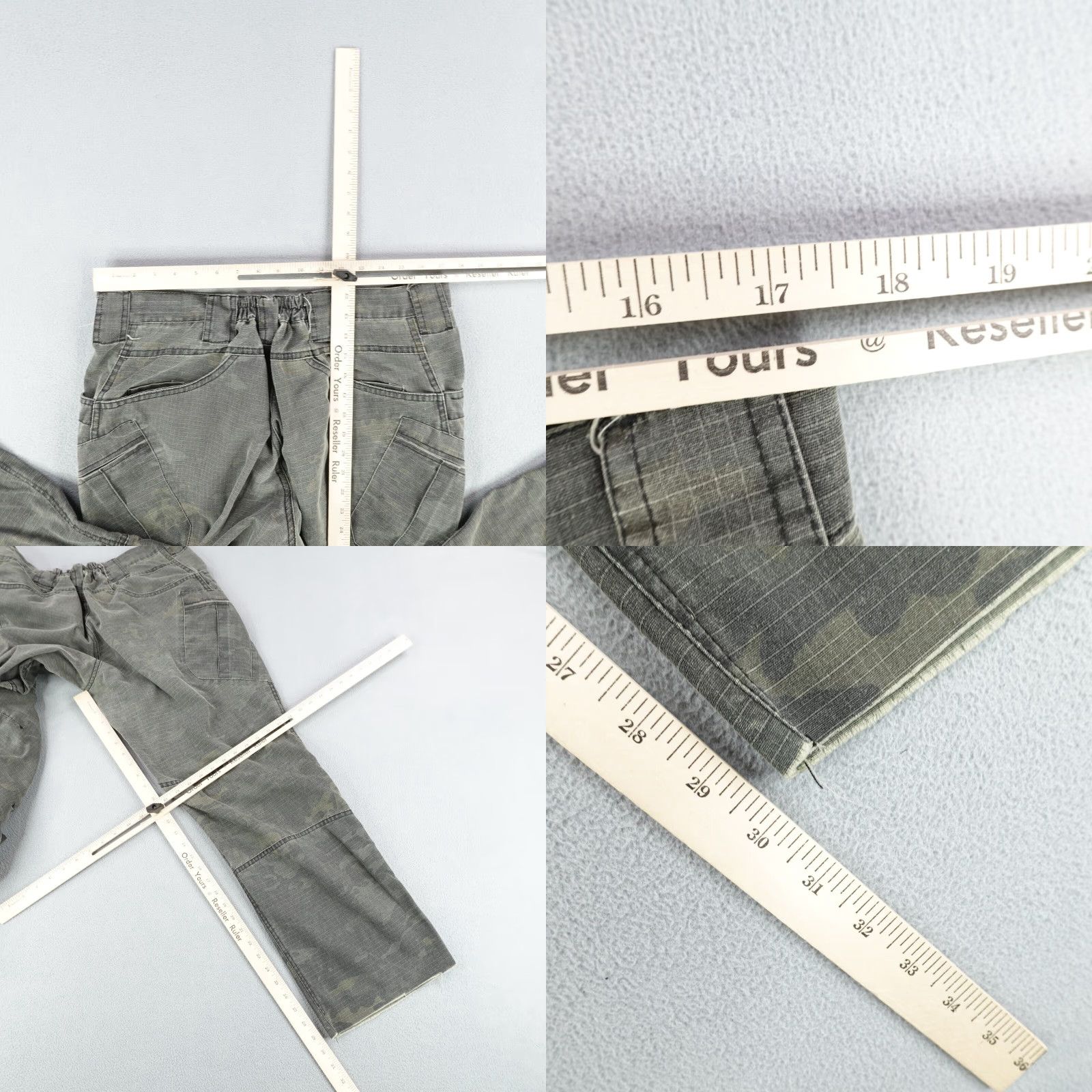 Vintage Lancer Tactical Pants XL Mens Gray Camo Ripstop Airsoft BDU Utility Combat Cargo Size US 35 - 8 Thumbnail