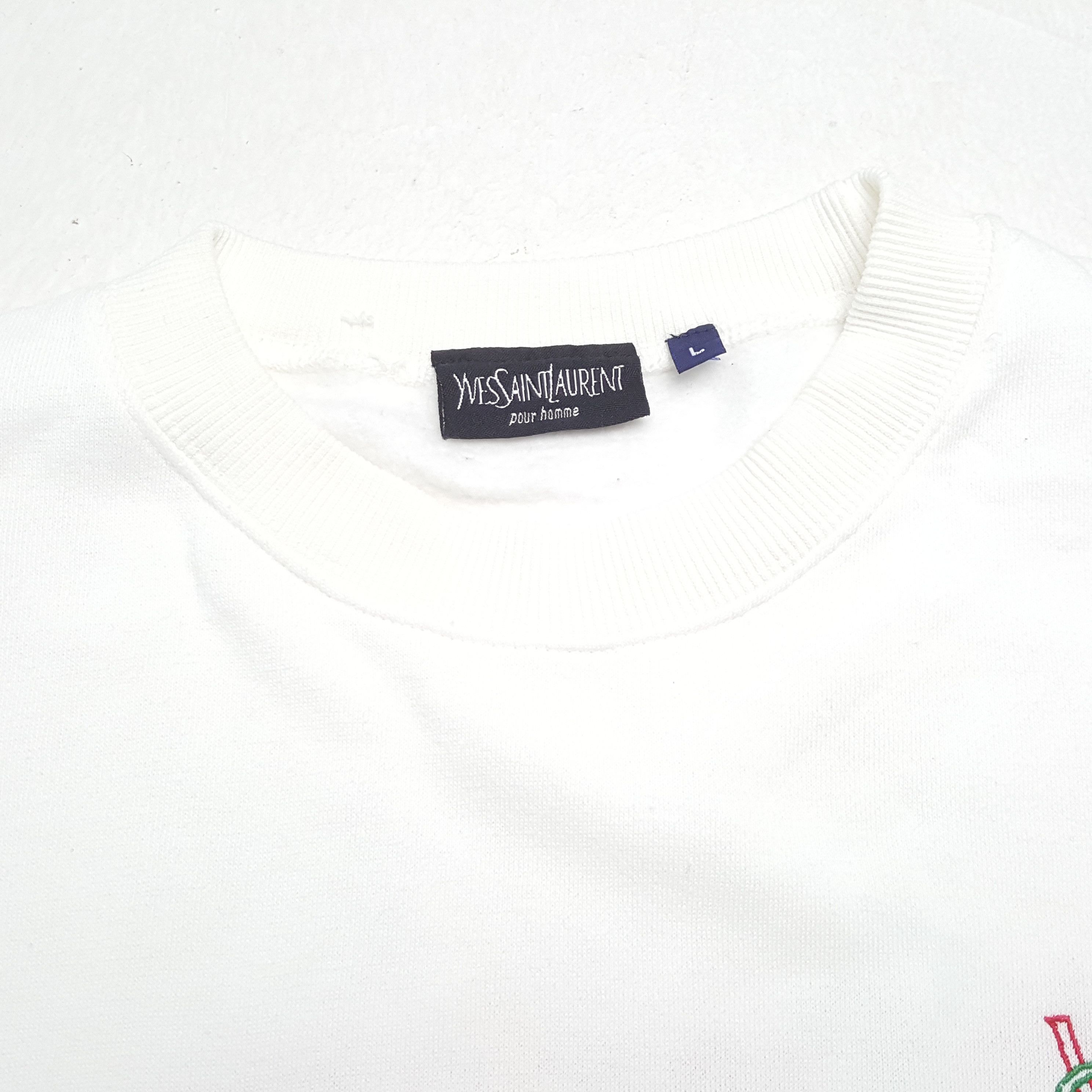 Vintage × Yves Saint Laurent Vintage YVES SAINT LAURENT Italian Fashion Brand Sweatshirt Size US L / EU 52-54 / 3 - 10 Thumbnail