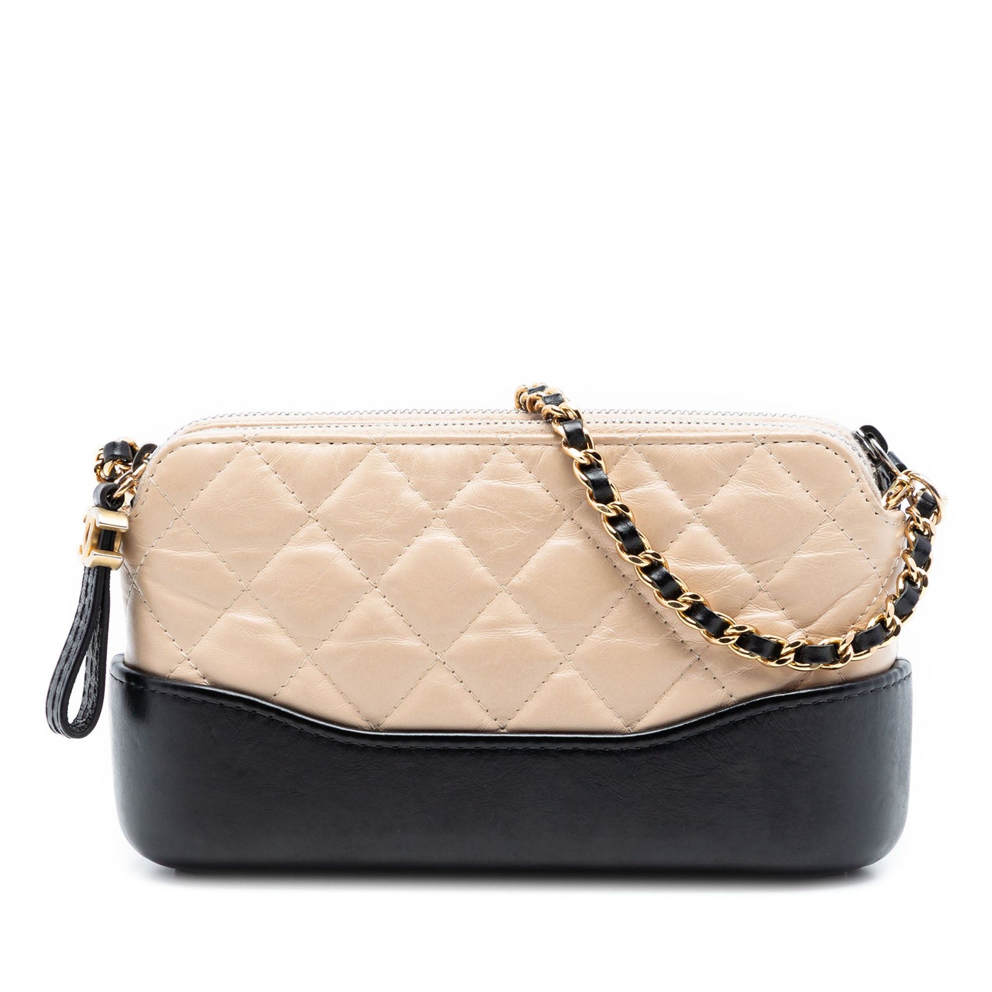 Chanel Bicolor Aged Calfskin Gabrielle Double Zip Clutch with Chain Size ONE SIZE - 1 Thumbnail