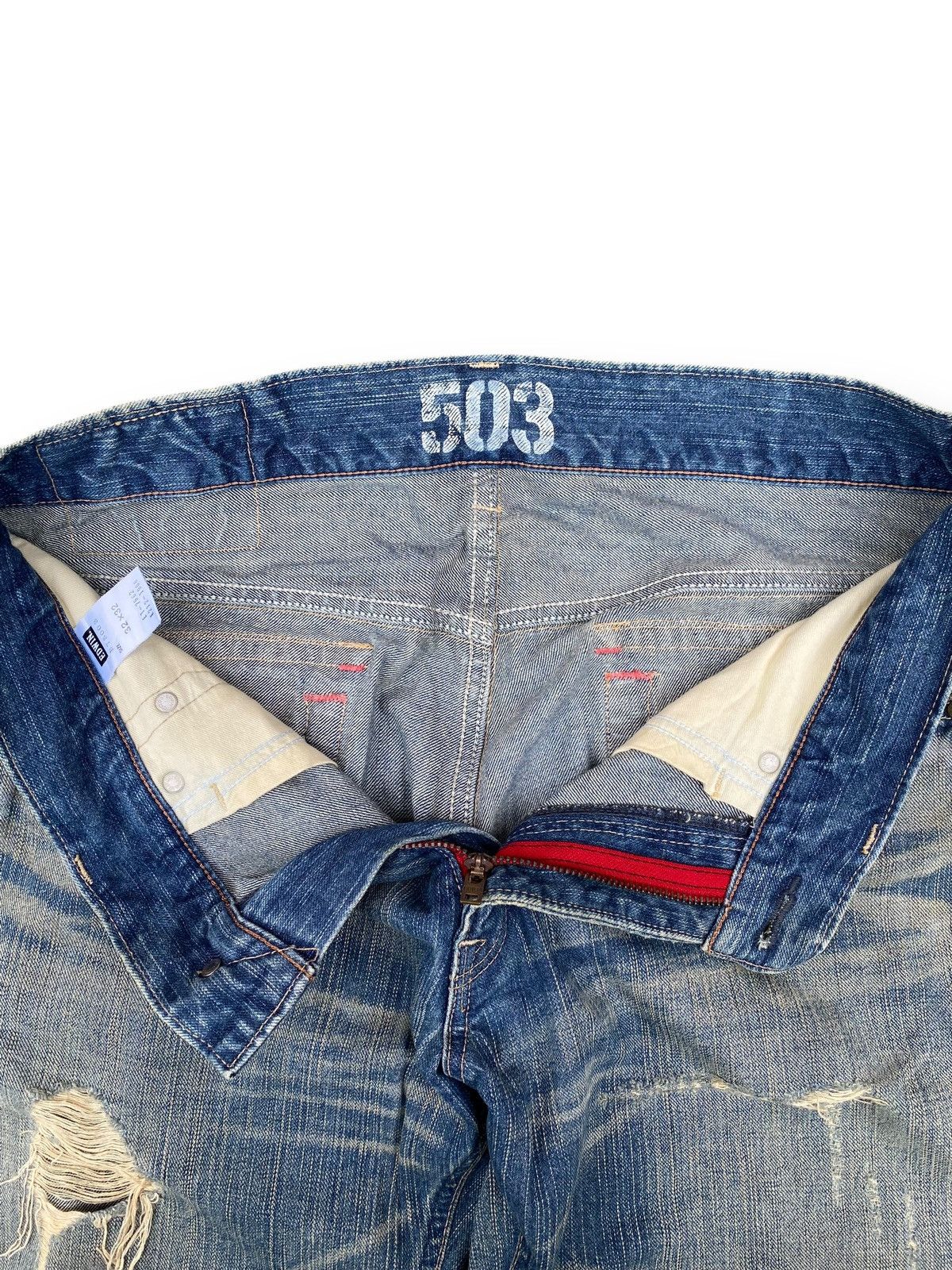 Edwin × Japanese Brand × Vintage Vintage Selvedge Distressed Edwin 503 Denim Jeans. #D8 Size US 34 / EU 50 - 5 Thumbnail