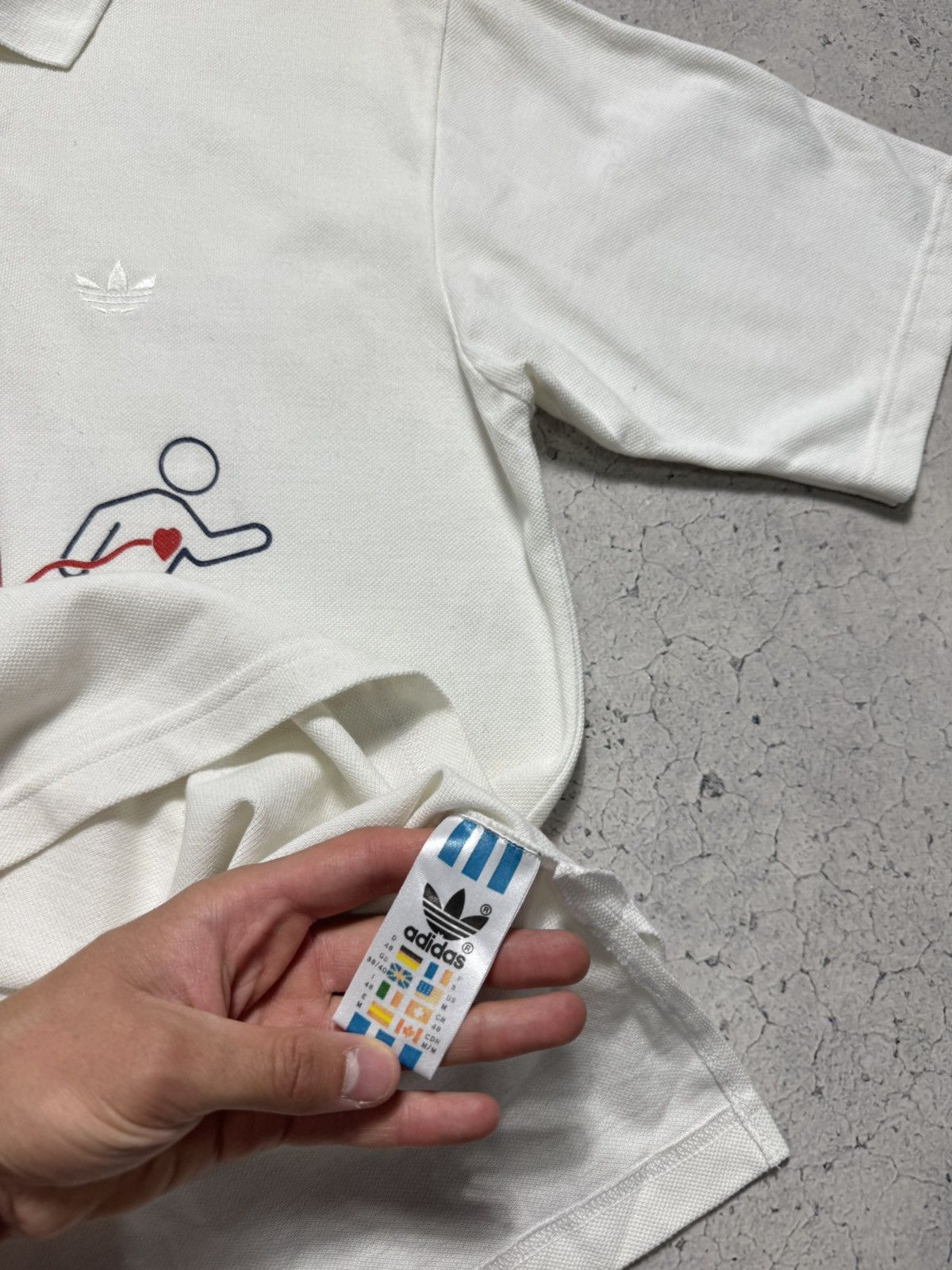Adidas Adidas Vintage 90’s Polo Shirt White Big Logo Size US M / EU 48-50 / 2 - 10 Thumbnail