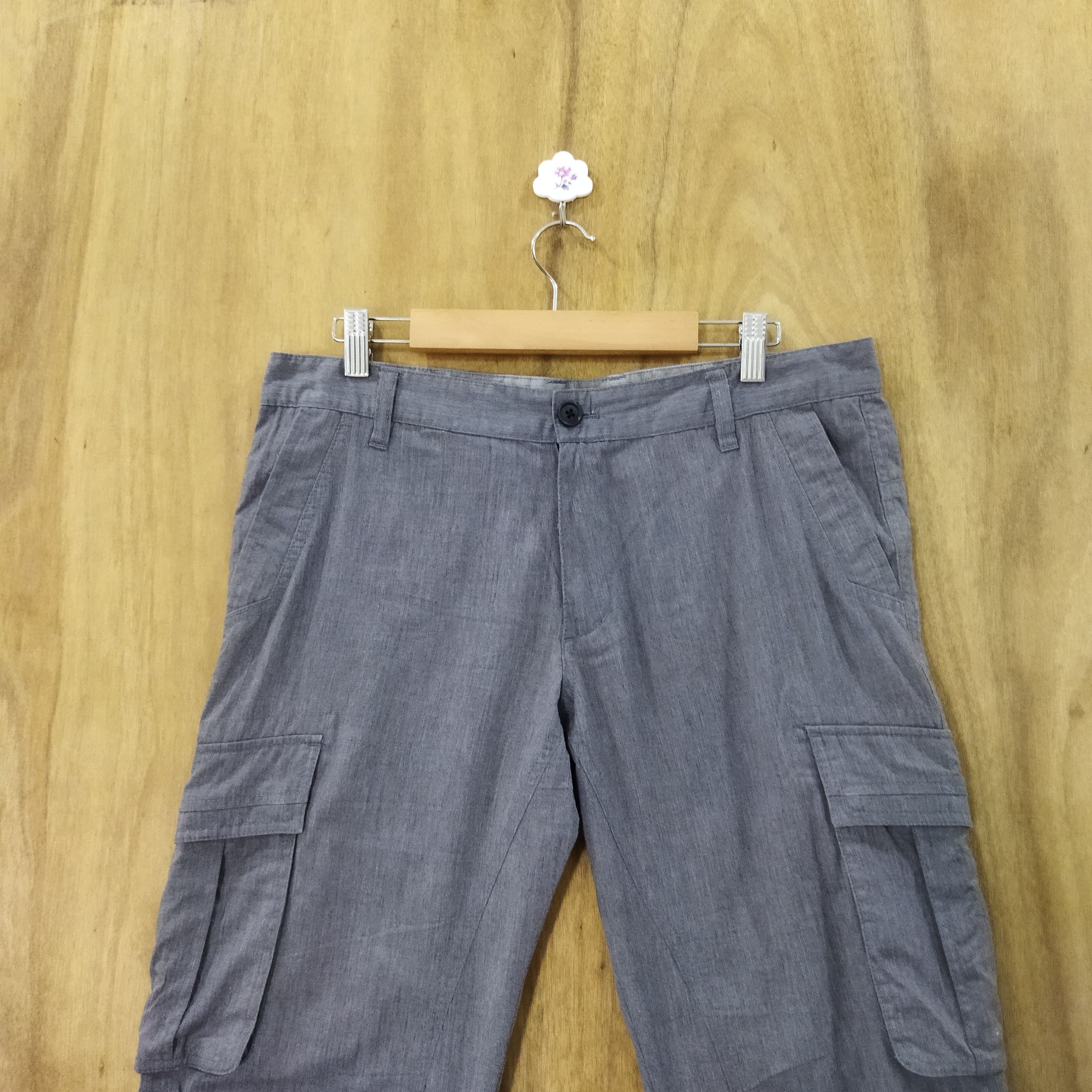 Japanese Brand MICHEL KLEIN GREY CARGO PANTS Size US 34 / EU 50 - 2 Thumbnail