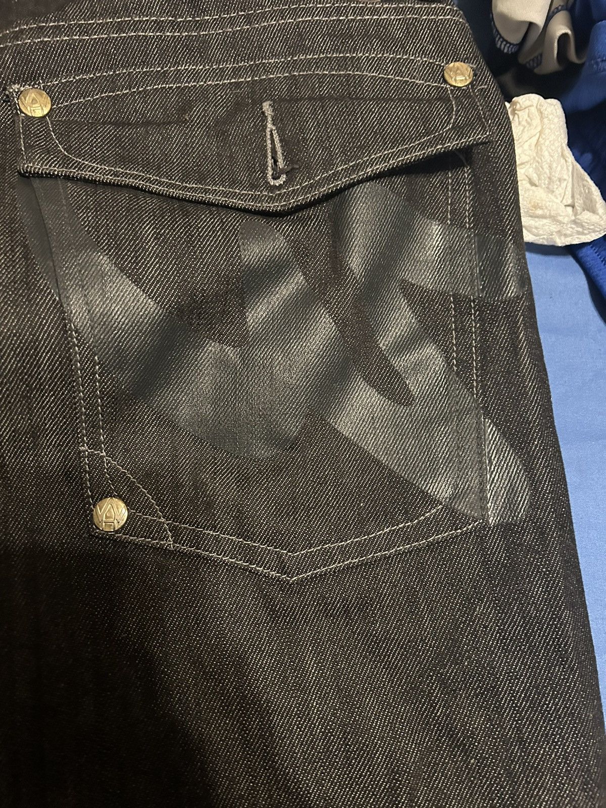 Vintage Y2K Black Denim Jeans Size 38 Size US 38 / EU 54 - 3 Thumbnail