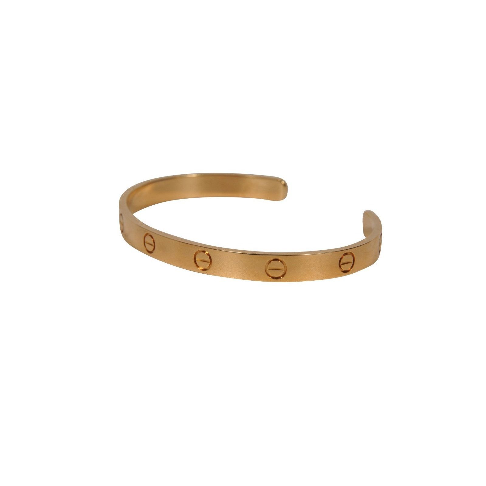 Cartier Love Cuff Bangle Bracelet 18k Yellow Gold Size 19 Size ONE SIZE - 8 Thumbnail