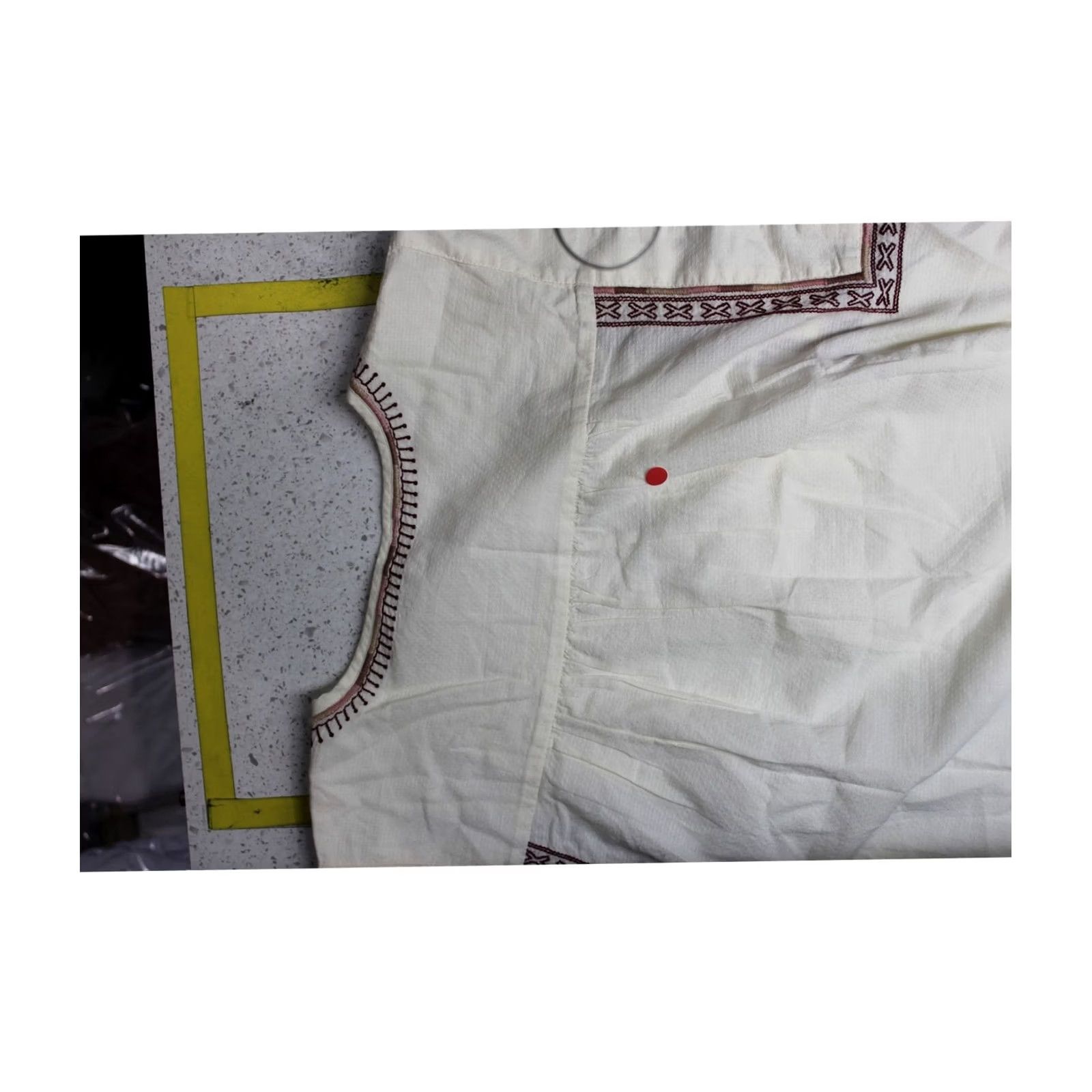 Lucky Brand Lucky Brand Womens Embroidered Sleeveless Blouse Top L white Size L / US 10 / IT 46 - 2 Thumbnail