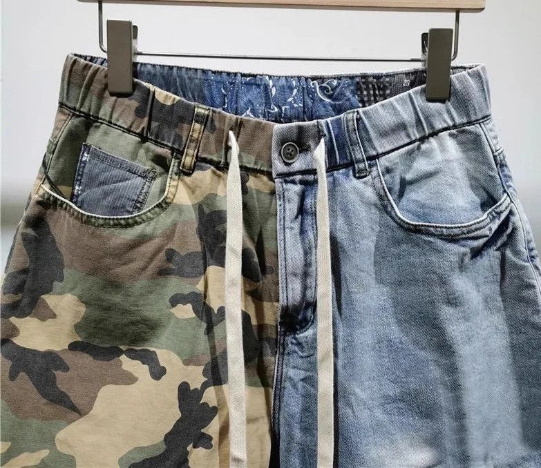 Japanese Brand Drawstring Camo/denim shorts pants Size US 30 / EU 46 - 3 Thumbnail