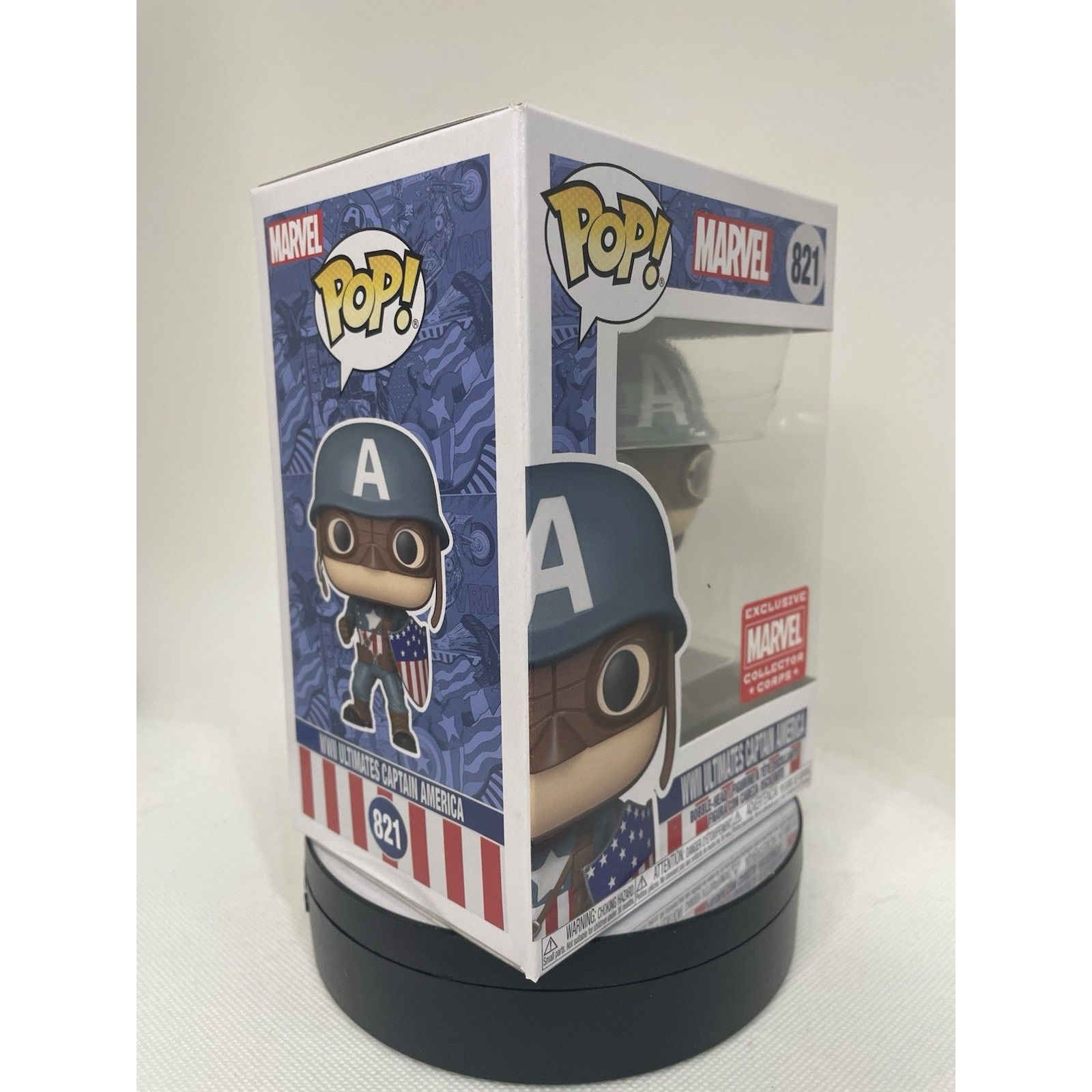 Marvel Comics Funko Pop! WWII Ultimate Captain America #821 Collector Corp Size ONE SIZE - 8 Thumbnail