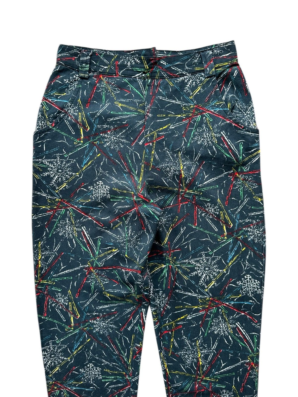 Vintage 70's vintage BENETTON Italy printed pants Size US 28 / EU 44 - 4 Thumbnail