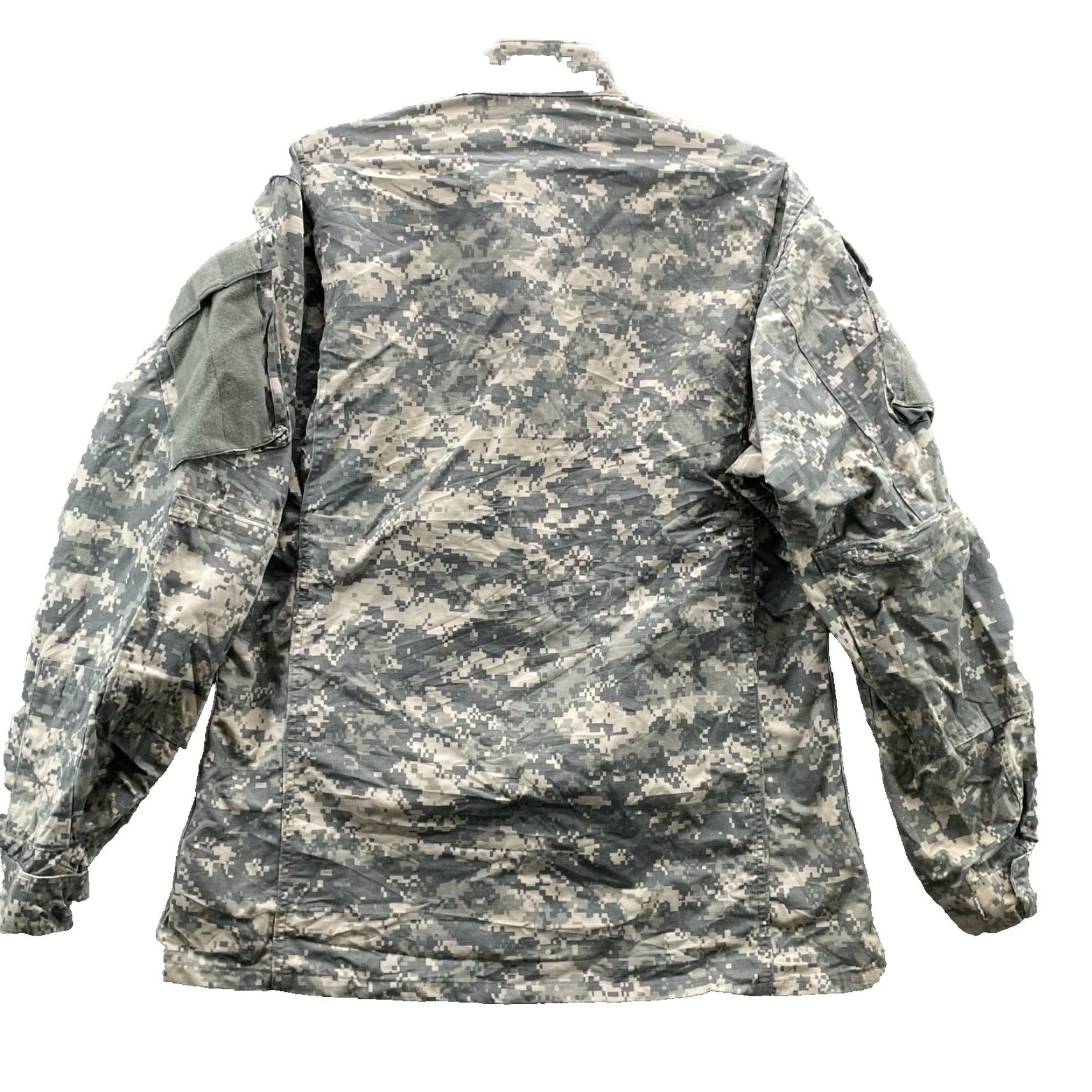 Vintage US Army Uniform Jacket Mens Medium Long Digital Camo Green Canvas Pockets Zip Button Size US M / EU 48-50 / 2 - 2 Thumbnail