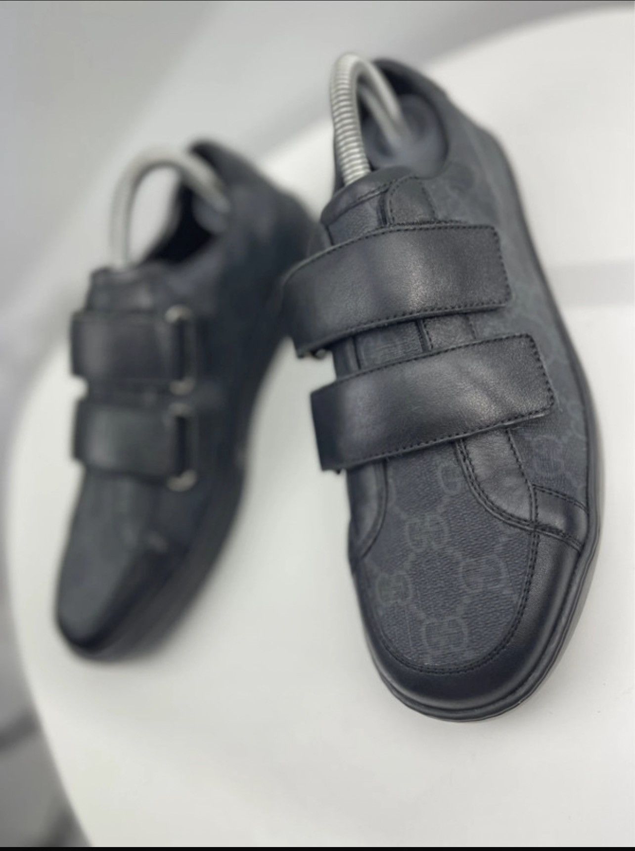 Gucci Gucci Supreme Canvas And Leather Double Velcro Ace Sneakers Size US 5 / EU 37 - 3 Thumbnail
