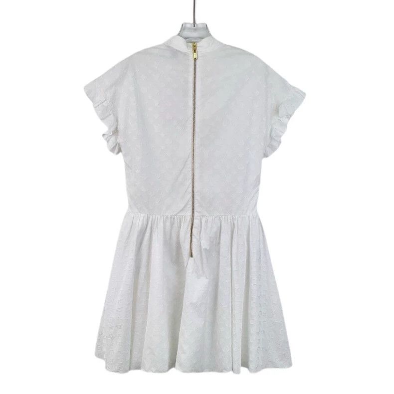 Louis Vuitton Louis Vuitton White logo embossed full-print cotton lace s Size XS / US 0-2 / IT 36-38 - 2 Thumbnail