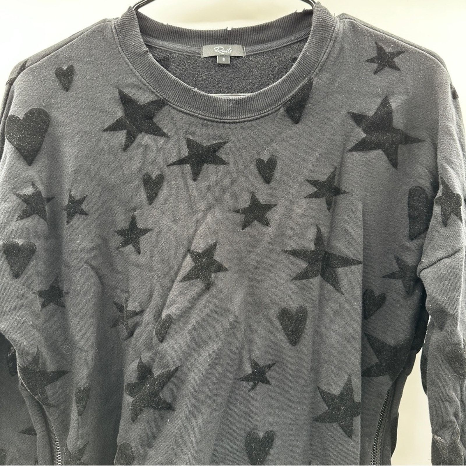 Rails Rails Black Marlo Flocked Hearts Stars Sweater Size S Size S / US 4 / IT 40 - 2 Thumbnail