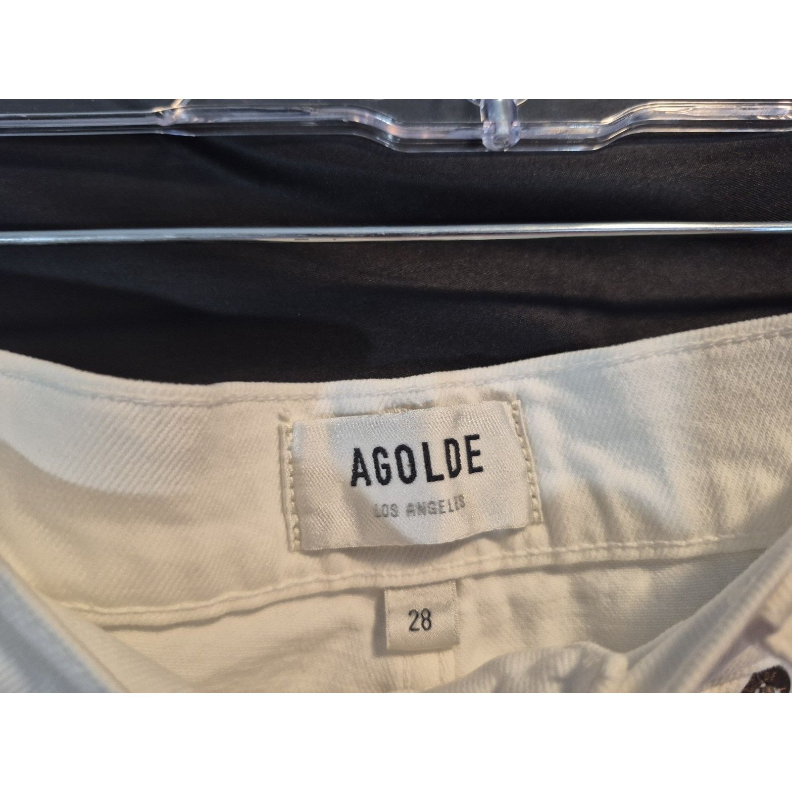 Agolde Agolde Womens Riley Crop High Rise White Jeans 28 Size 28" / US 6 / IT 42 - 9 Thumbnail