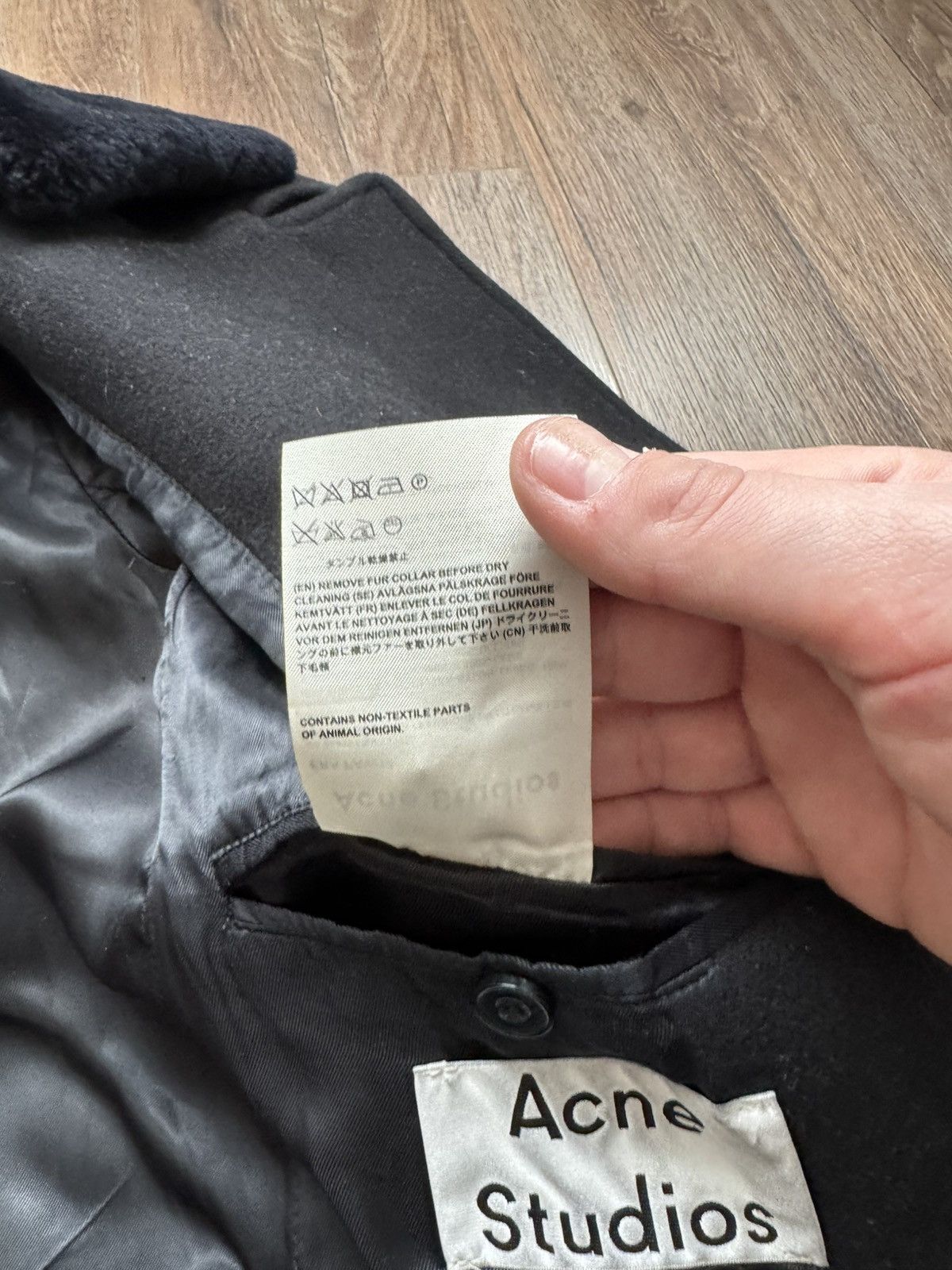 Acne Studios Acne Studios Women’s S avant garde black wool fur coat Size S / US 4 / IT 40 - 12 Thumbnail