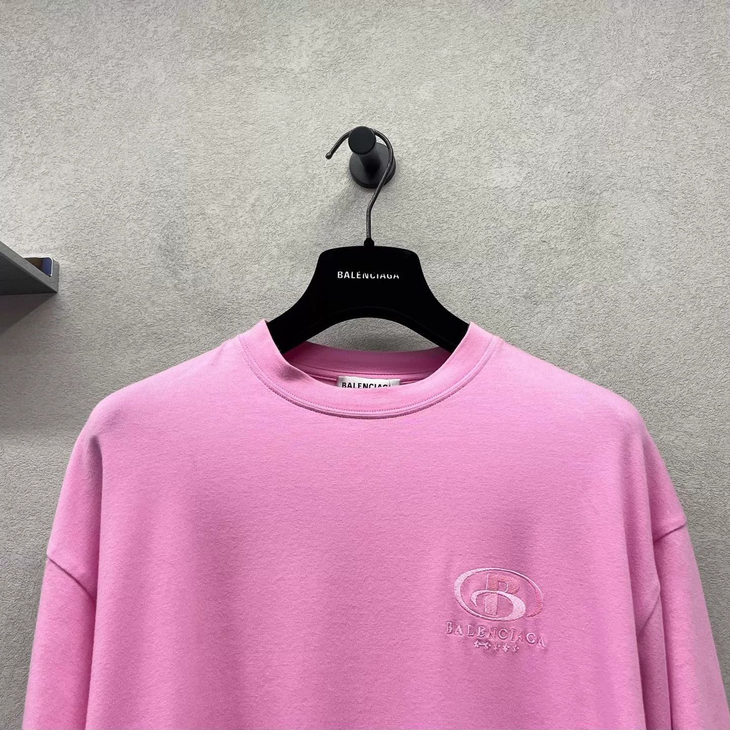 Balenciaga Balenciaga Embroidered Logo Pink Short Tee Size 2 Size US M / EU 48-50 / 2 - 4 Thumbnail