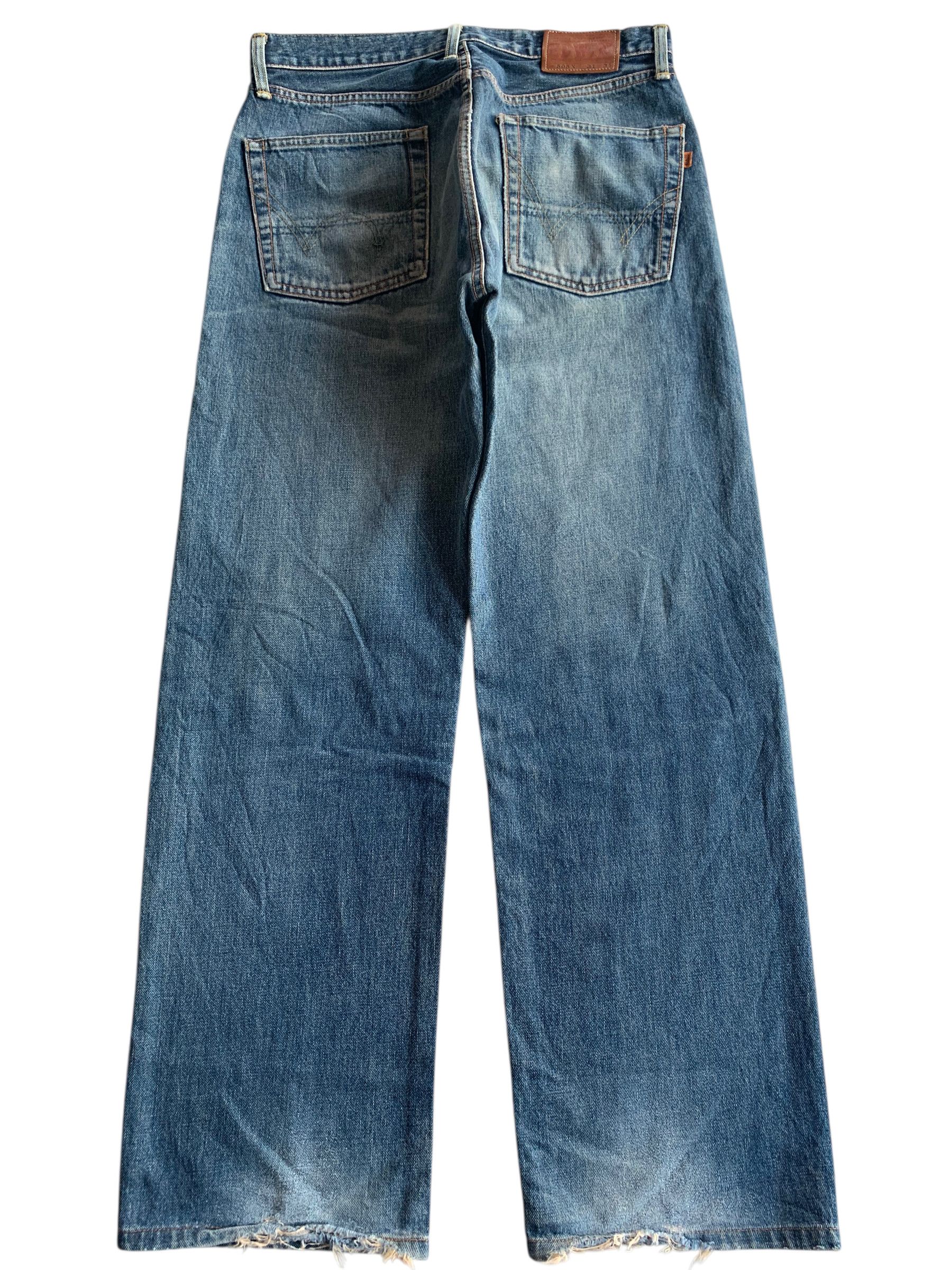Edwin VTG EDWIN 505X SELVEDGE BAGGY FADED&RUSTY DISTRESSED DENIM Size US 31 - 3 Thumbnail