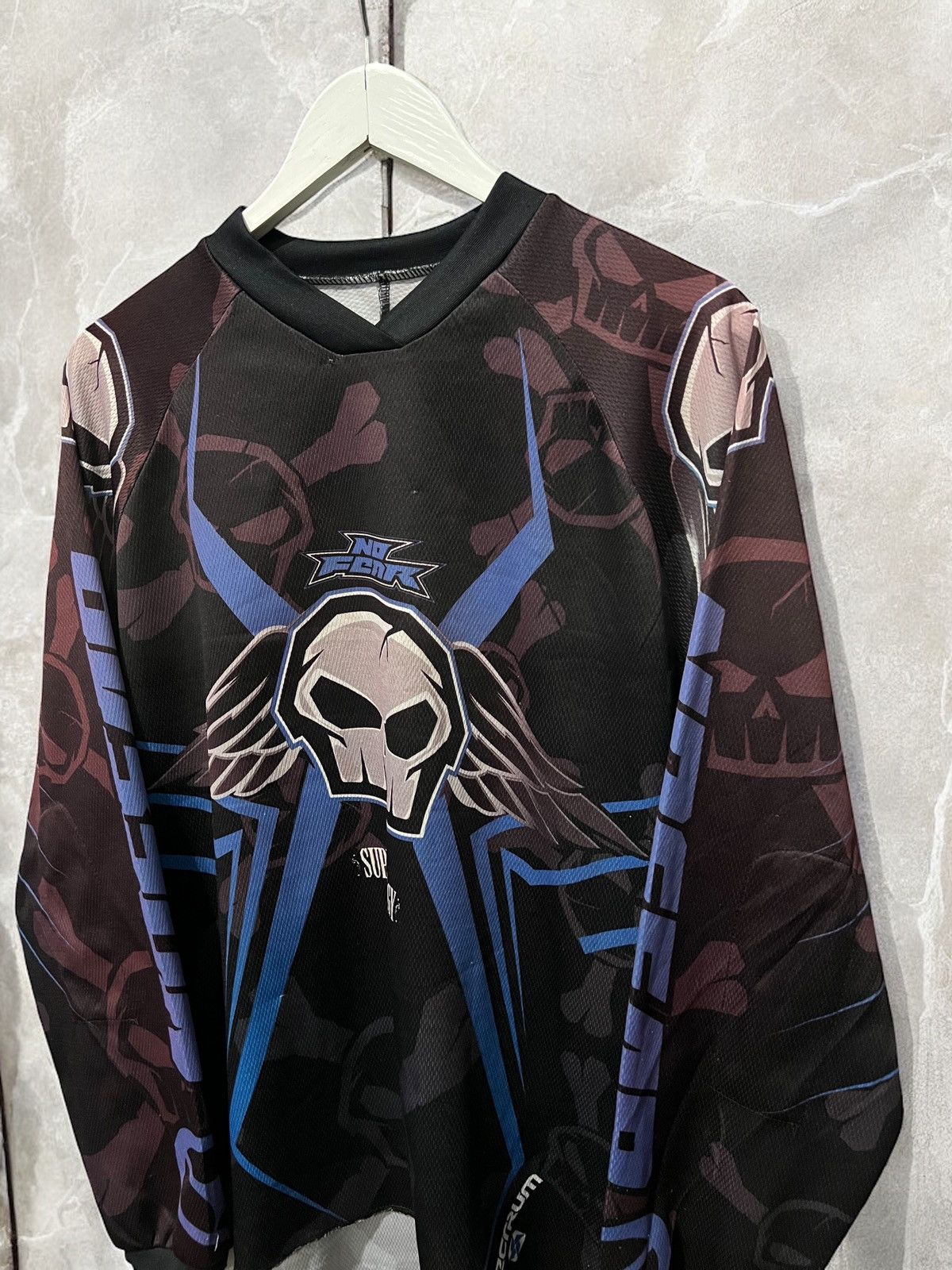 No Fear × Vintage NO FEAR Racing Jersey Long Sleeve SWEATSHIRT moto hockey y2k Size US M / EU 48-50 / 2 - 3 Thumbnail