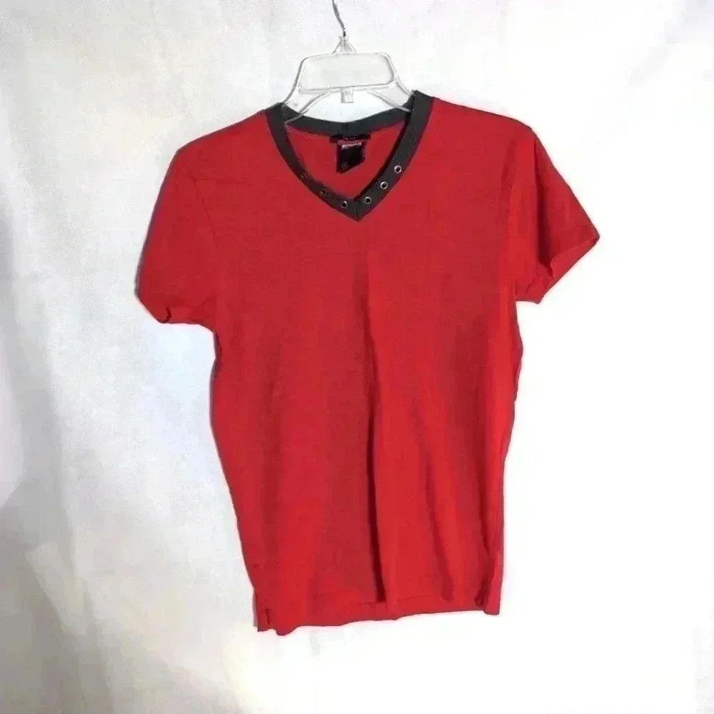 Other Ladies V-Neck blouse Eyelet detail red sz S by Smog Size S / US 4 / IT 40 - 1 Thumbnail