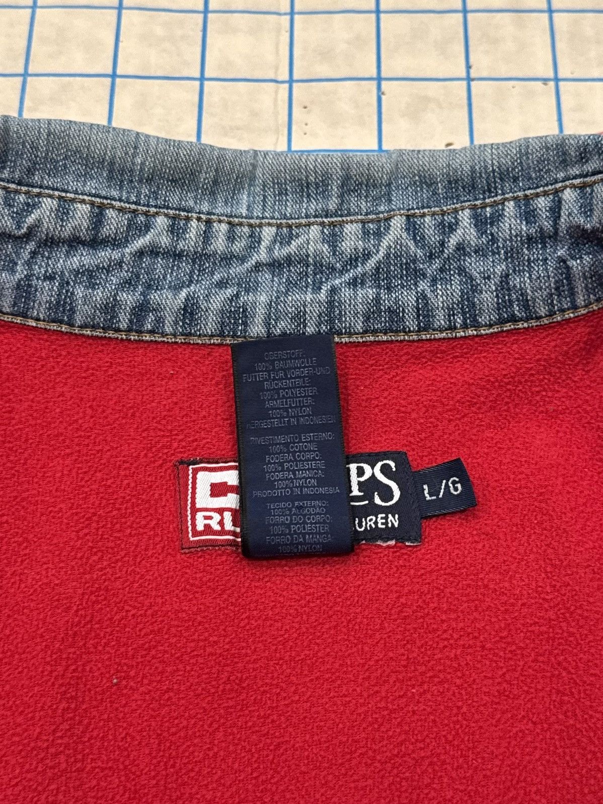 Chaps Ralph Lauren Vintage Chaps Ralph Lauren Denim Button Up Red Fleece Liner Size US L / EU 52-54 / 3 - 6 Thumbnail