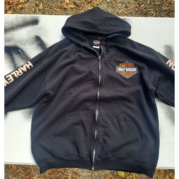Harley Davidson Vintage Harley Davidson Richmond Full Zip Hoodie Size US XL / EU 56 / 4 - 4 Thumbnail