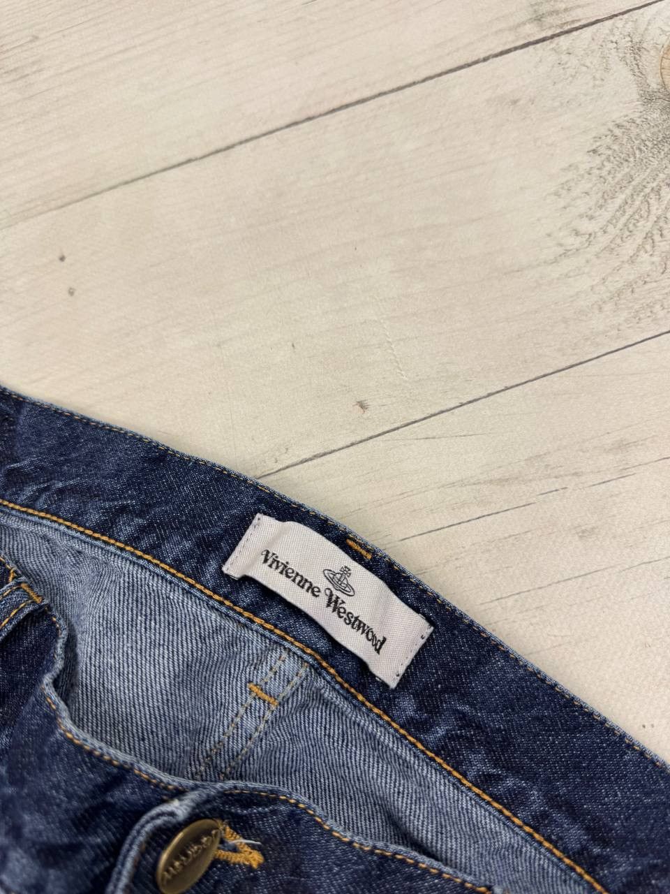 Vivienne Westwood Vivienne Westwood Big Logo Orb Denim Jeans Size US 38 / EU 54 - 6 Thumbnail
