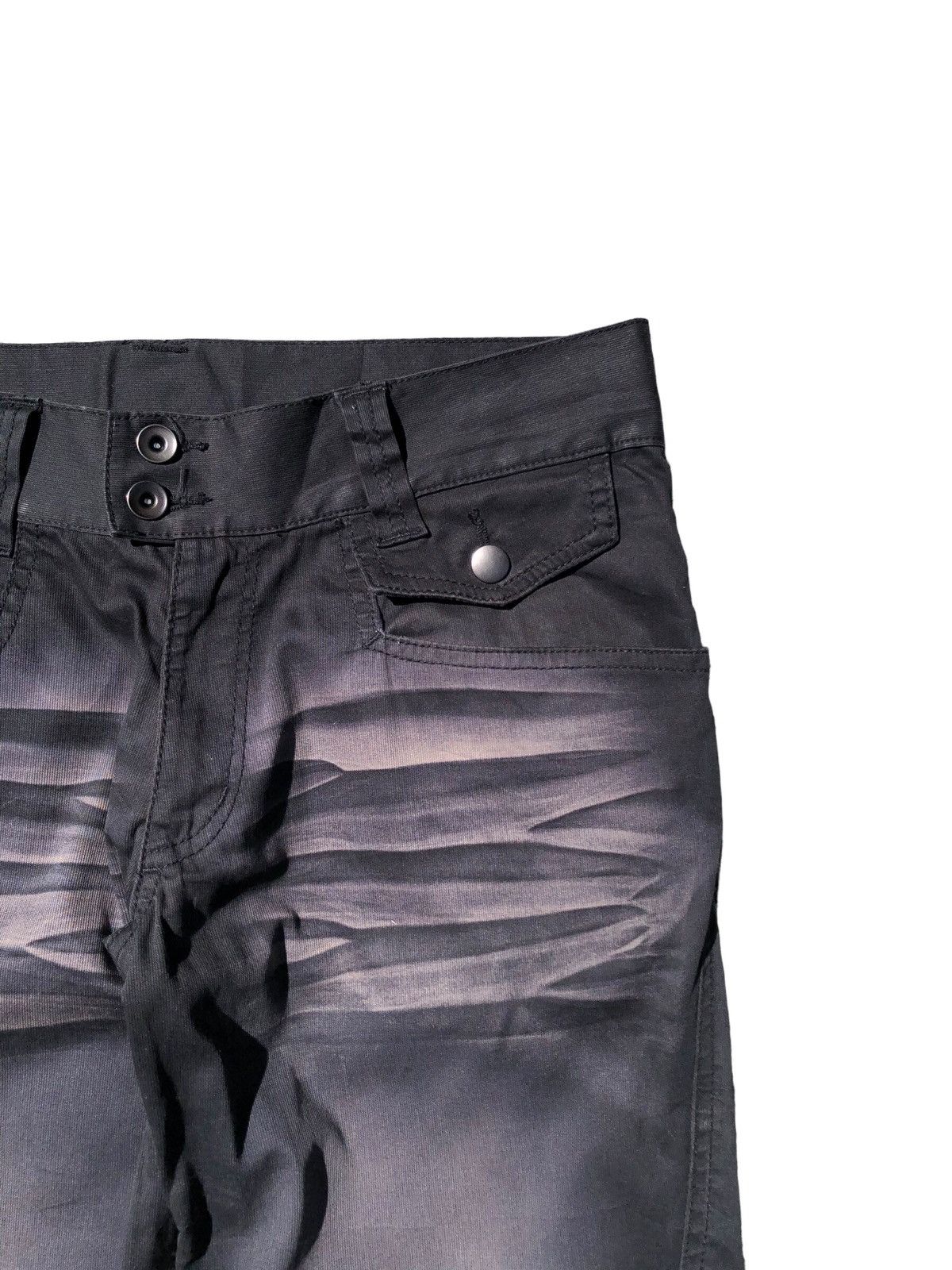 Japanese Brand Michel Klein acid wash spiral cut flare pants Size US 33 - 4 Thumbnail