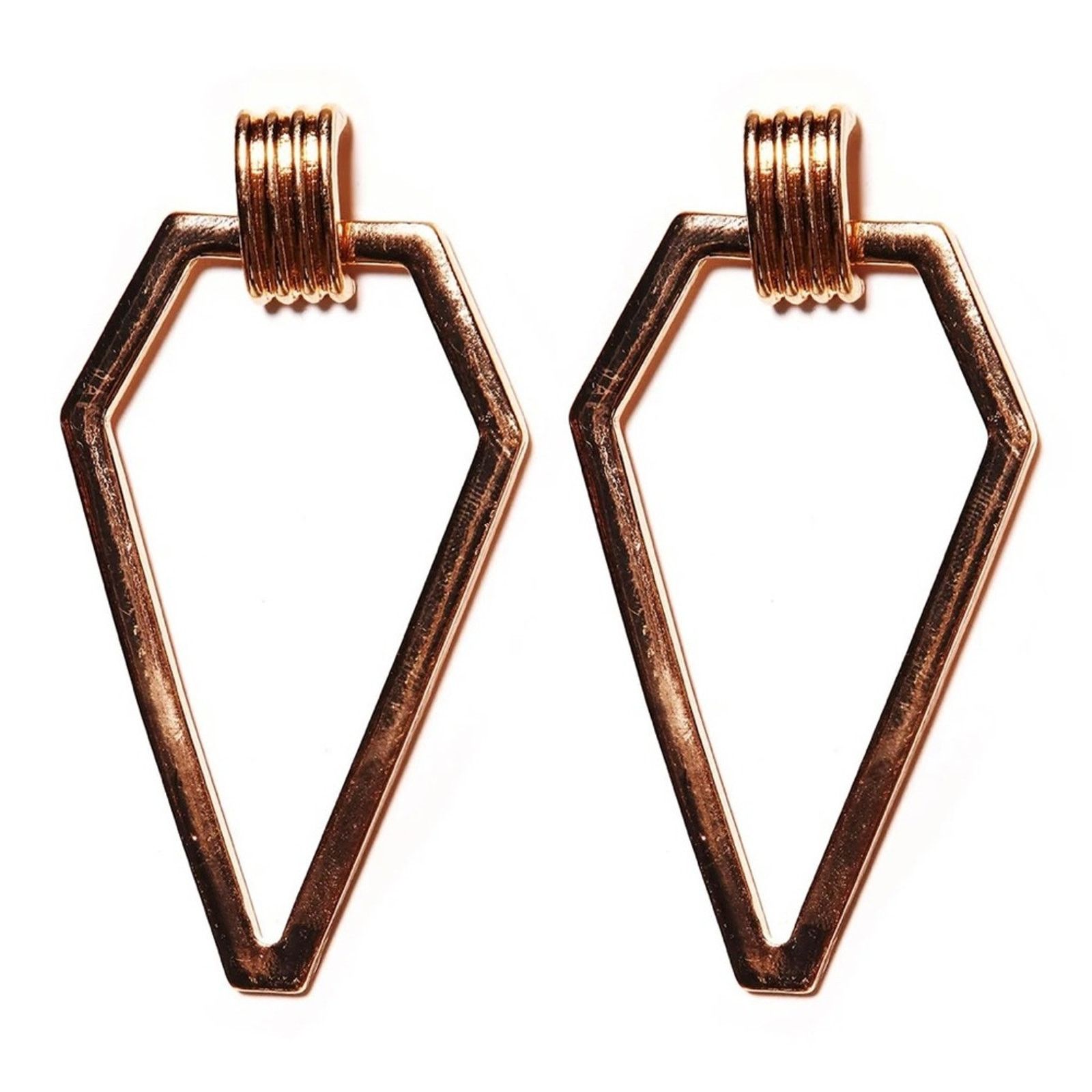 Other FASHION NOVA Gold Modern Muse Drop Earrings NWT Size ONE SIZE - 1 Thumbnail