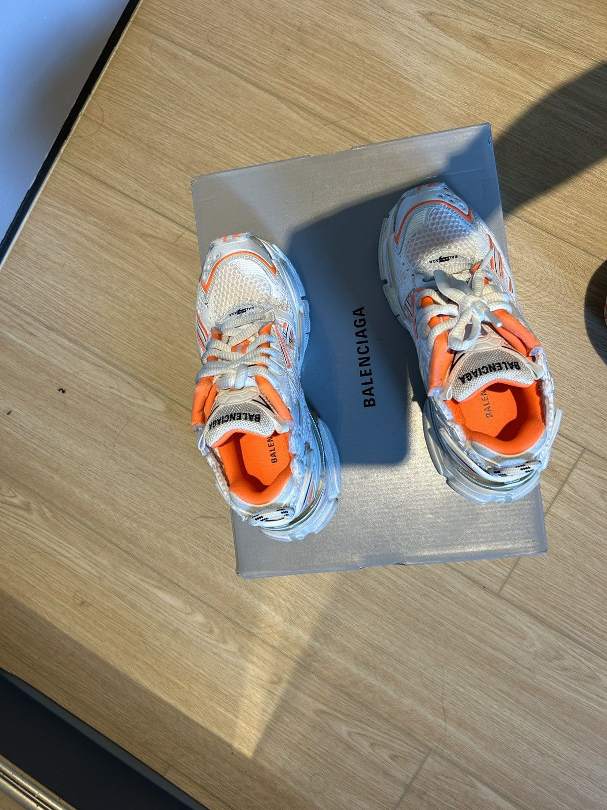 Balenciaga Balenciaga Track Runner Fluo Orange Low Top Sneaker Size US 4 / IT 34 - 4 Thumbnail