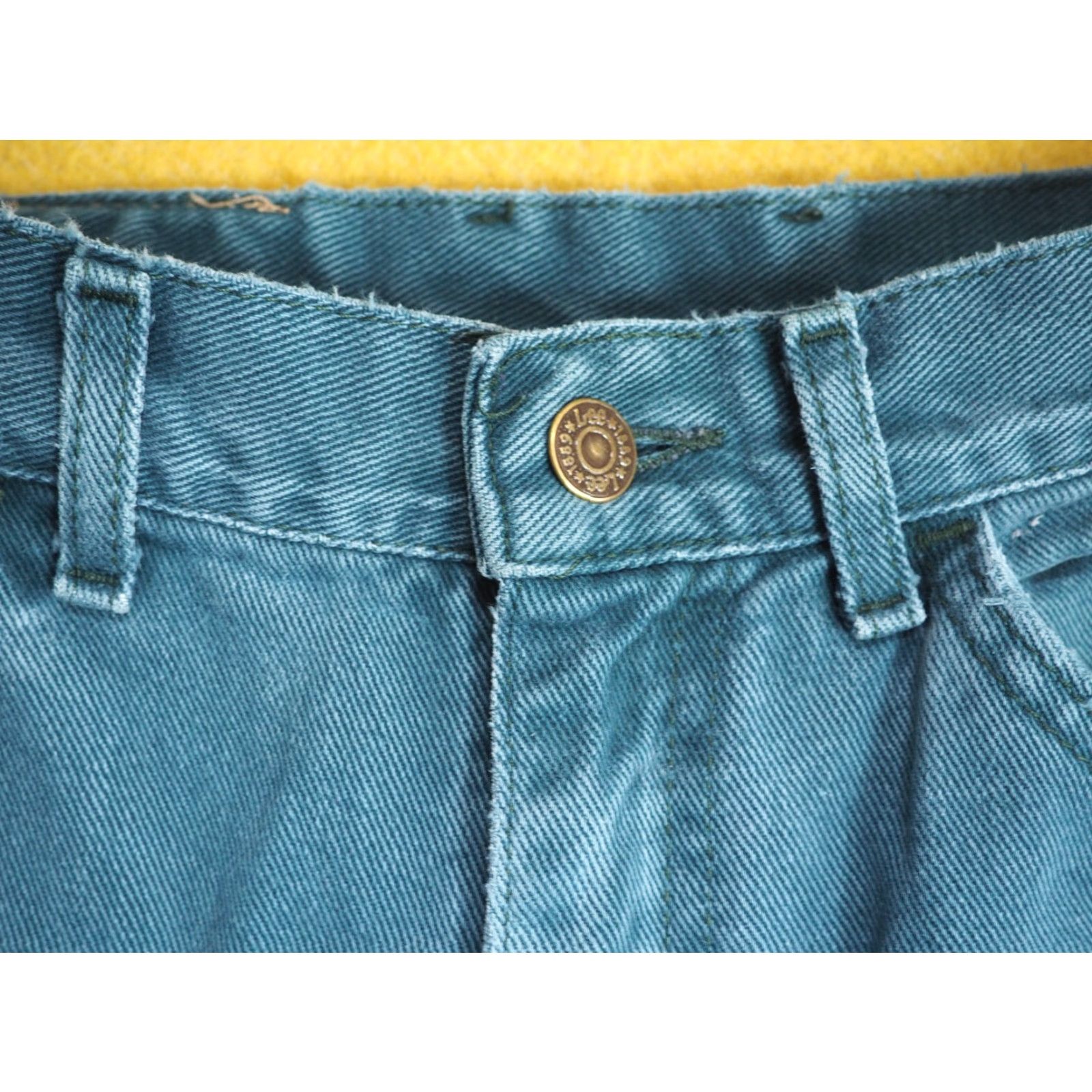 Lee VINTAGE LEE Jeans 27x26 Denim 80s 90s High Waist Mom Teal Spruce Blue Womens Size 27" / US 4 / IT 40 - 6 Thumbnail
