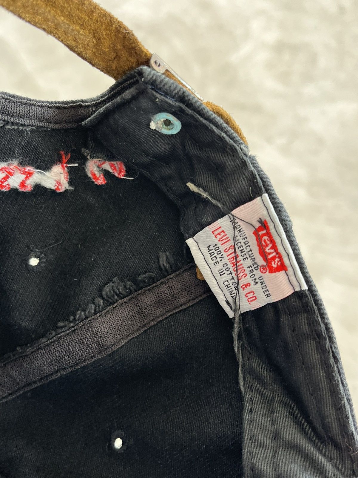 Levi's Vintage Levis 80s Cap Black Leather Visor Avantgarde Y2K Size ONE SIZE - 10 Thumbnail