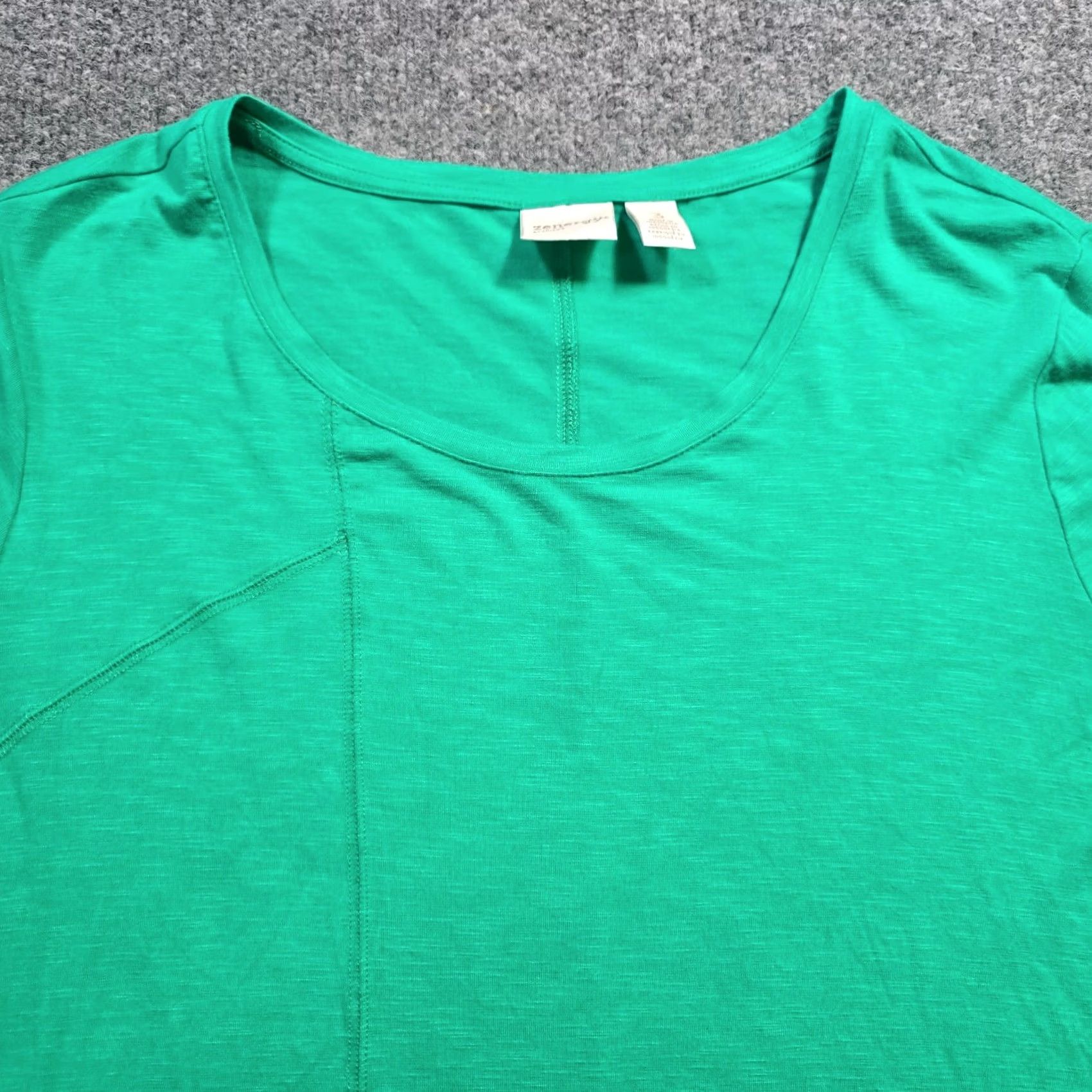 Vintage Chicos Top Tunic Blouse 3/4 Sleeve Round Neck Stretchy Green XL Women Size XL / US 12-14 / IT 48-50 - 2 Thumbnail