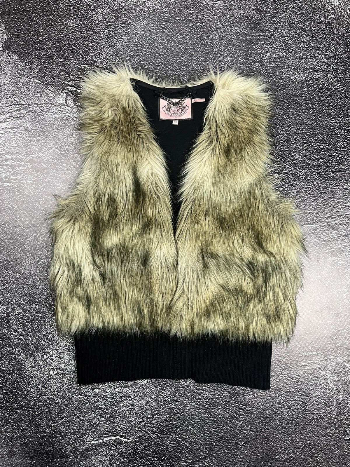 Juicy Couture Vintage Y2k Juicy Couture Fur Zip Vest Womens 00s Size XL / US 12-14 / IT 48-50 - 1 Thumbnail