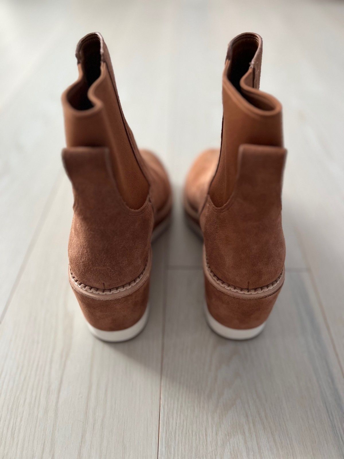 Kate Spade Kate Spade Addison Wedge Suede Booties in Tan ( 10 ) Size US 10 / IT 40 - 5 Thumbnail