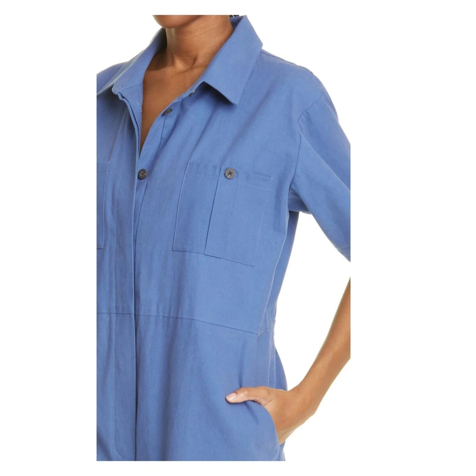 Mara Hoffman Mara Hoffman Kailyn Recycled Cotton Utility Jumpsuit Medium Size 30" / US 8 / IT 44 - 3 Thumbnail