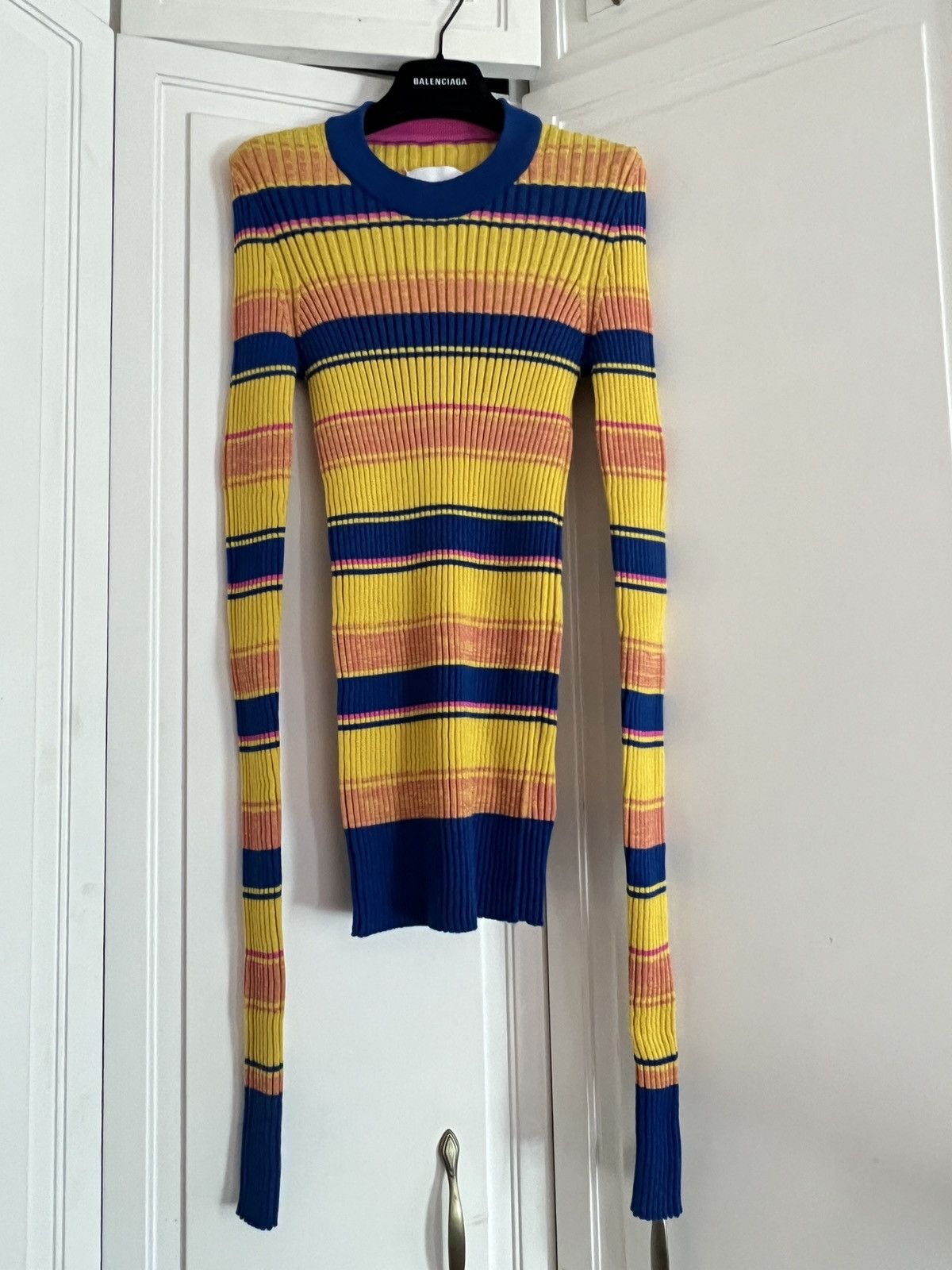 Maison Margiela 🌈 Maison Margiela four stitches color stripped knit top Size M / US 6-8 / IT 42-44 - 1 Thumbnail