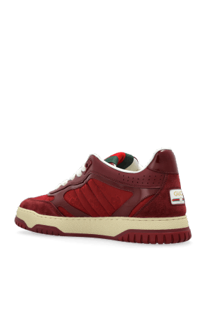 Gucci oc11z0526 Women's Gucci Re-Web Sneakers in Burgundy Size US 4 / IT 34 - 5 Thumbnail