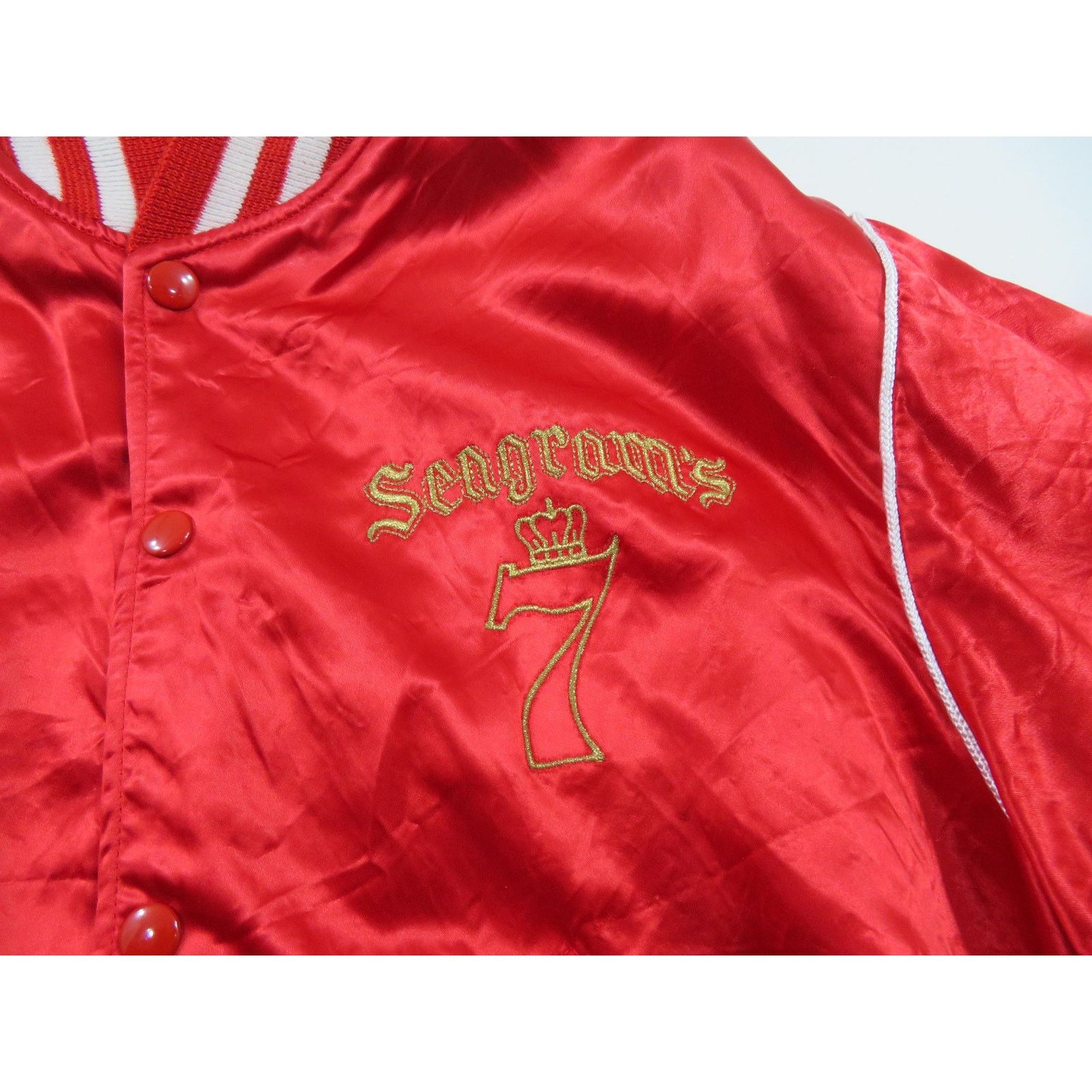 Other Seagrams 7 Liquor Red Satin Style Bomber Jacket Sz M 1980s Size US M / EU 48-50 / 2 - 3 Thumbnail