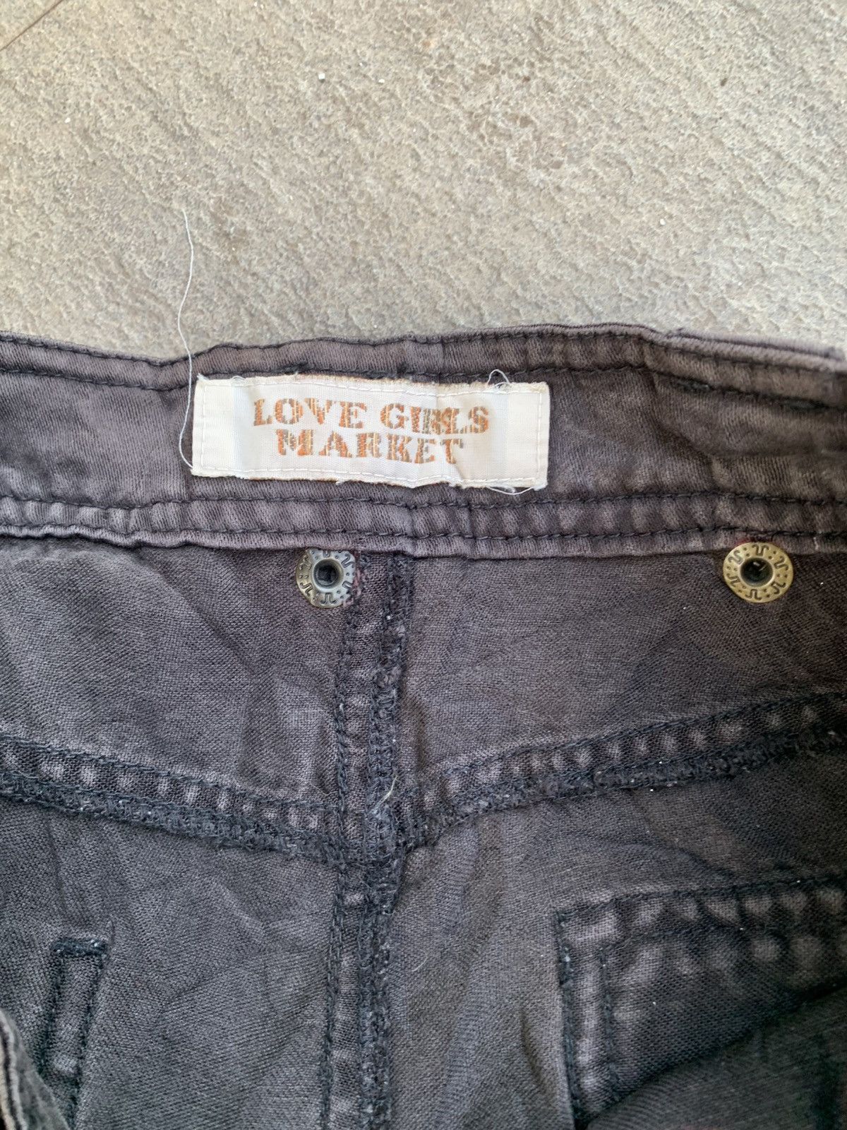 Japanese Brand Vintage Love Girls Flared Cargo Pants Size 29" - 9 Thumbnail