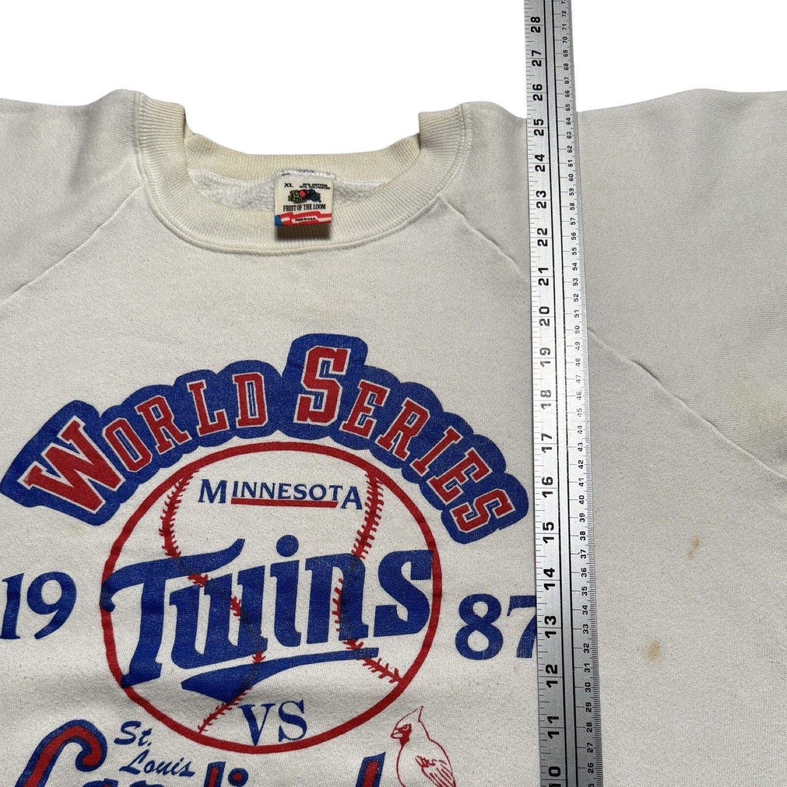 Vintage 80s MLB Minnesota Twins Cardinals World Series Sweatshirt XL Size US XL / EU 56 / 4 - 6 Thumbnail