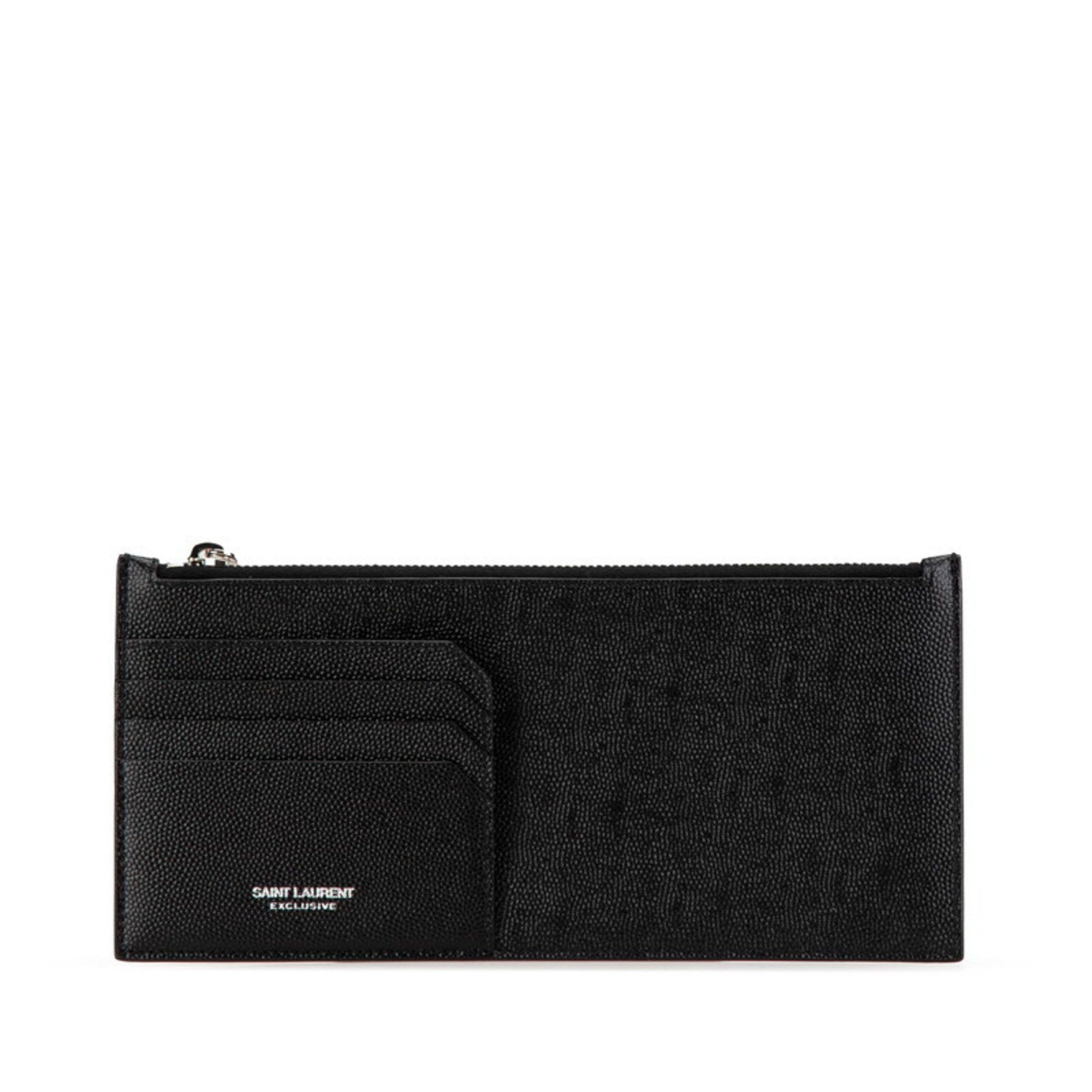 Saint Laurent Paris Saint Laurent Card Case Coin 617600 Black Leather Men's SAINT LAURENT Size ONE SIZE - 1 Thumbnail