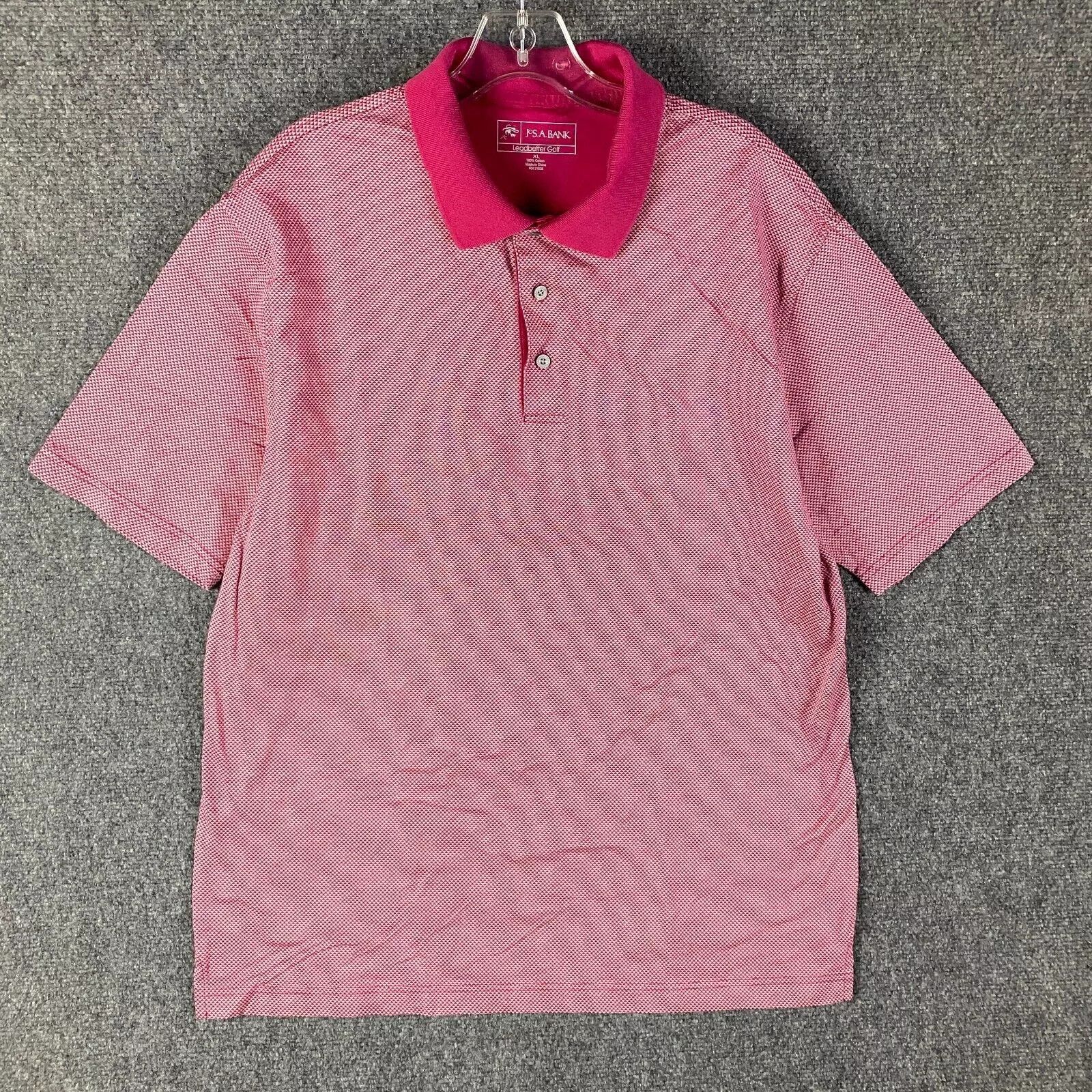 Jos. A. Bank Jos A Bank Polo Shirt Men's XL Leadbetter Golf Pink Cotton Size US XL / EU 56 / 4 - 1 Thumbnail