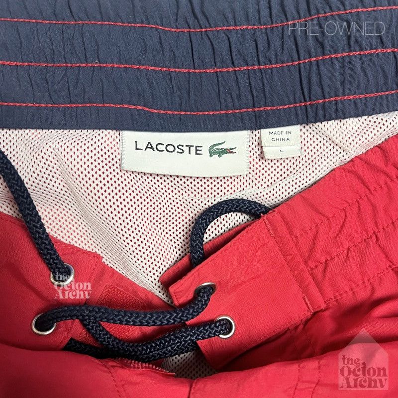 Lacoste Lacoste Men's Red Swim Trunks MH2743 Size Large Pre-Owned Size US 36 / EU 52 - 6 Thumbnail